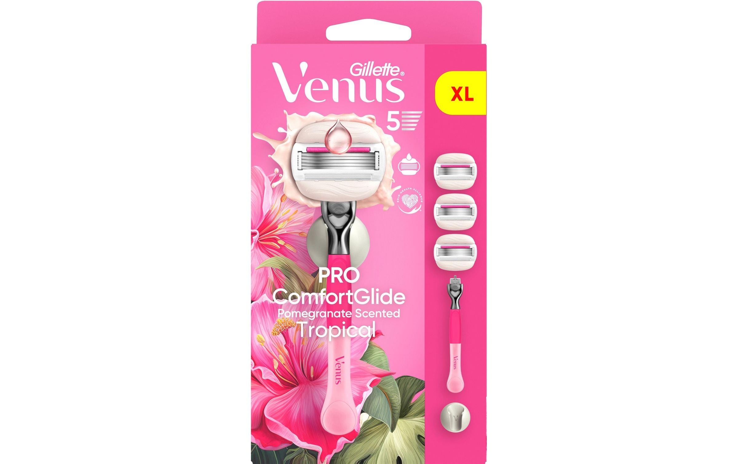 Gillette Venus Körperrasierer »Venus Pro ComfortGlide Tropical 3er + Handstück«