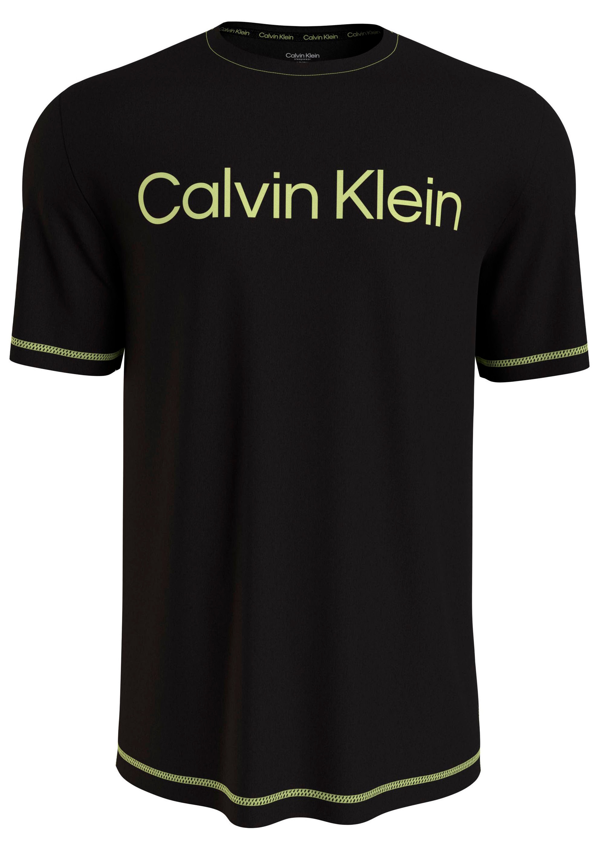 ♕ der auf Brust Logodruck CREW Calvin NECK«, mit T-Shirt »S/S versandkostenfrei auf Klein