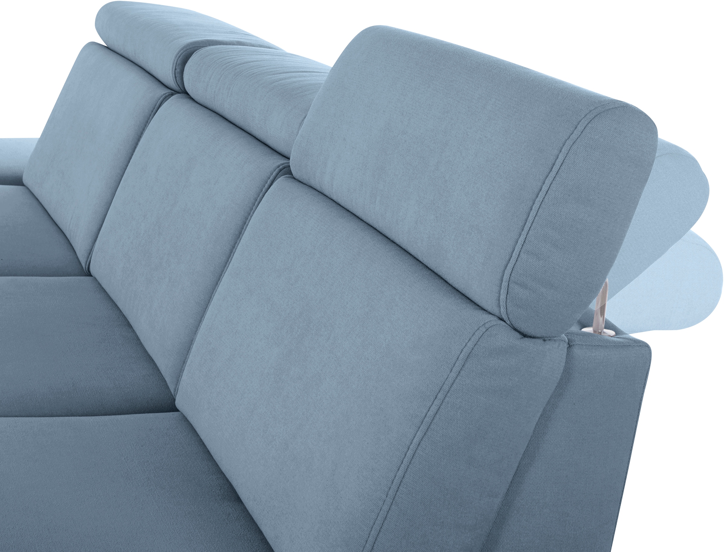 sit&more Ecksofa »Brisbane L-Form« Fusshöhe 12 cm, inklusive Sitztiefen-, Armteil- und Kopfteilverstellung