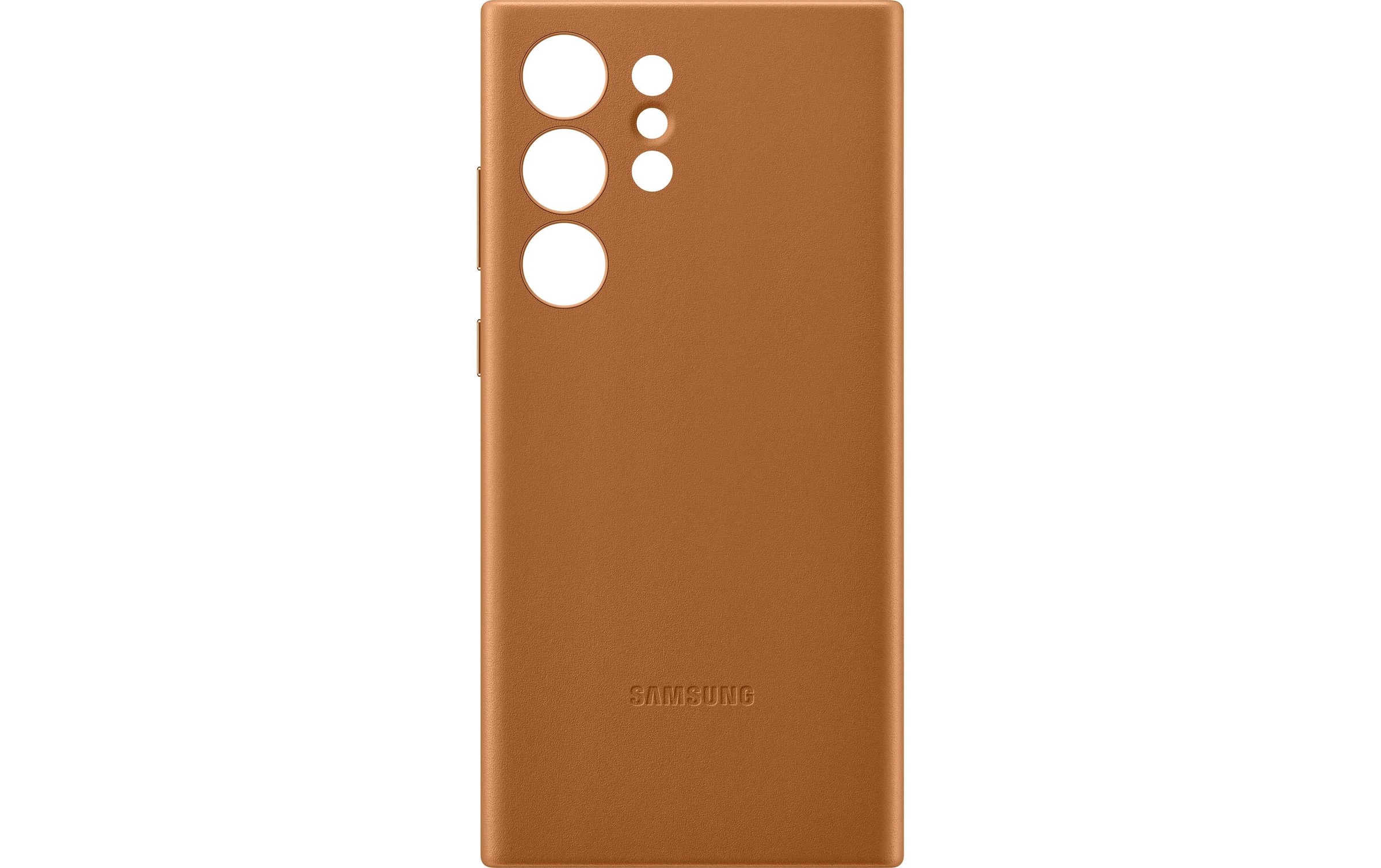 Handyhülle »Leather Cover Camel«, Samsung Galaxy S23 Ultra