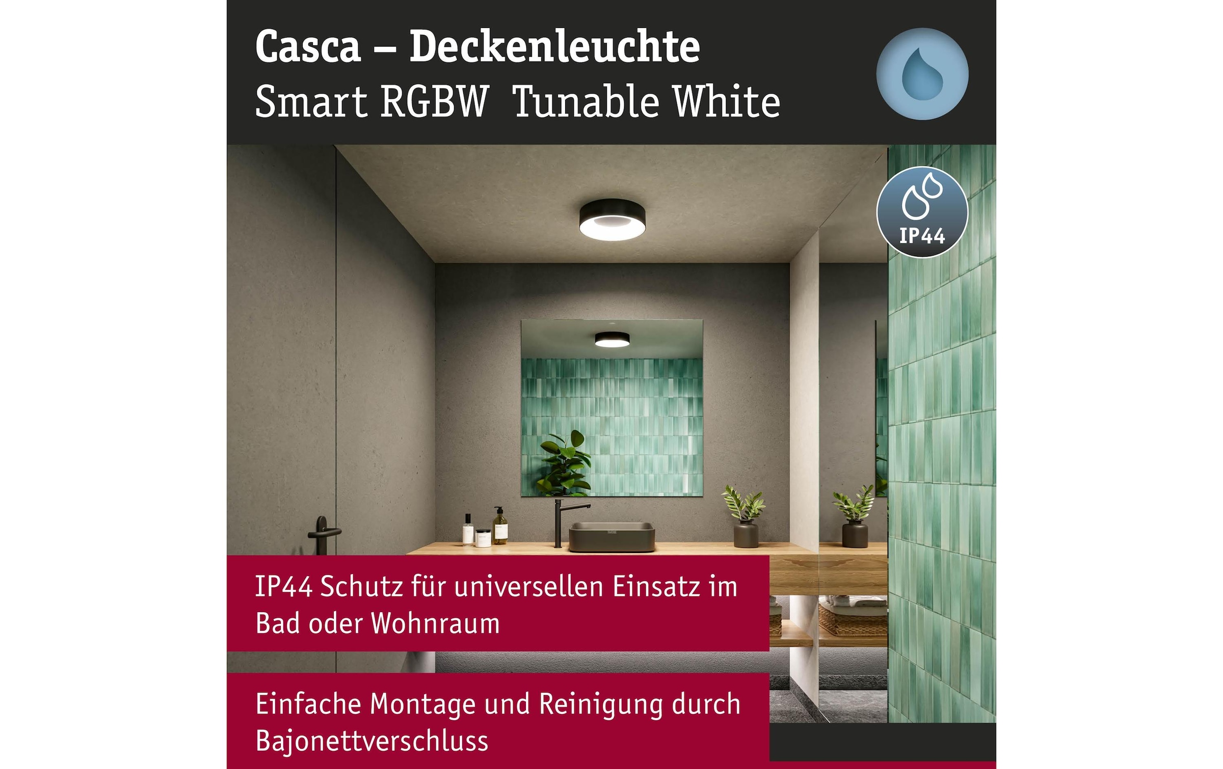 Paulmann Deckenleuchte »Casca« LED-Modul 1 Stk. Tageslichtweiss dimmbar