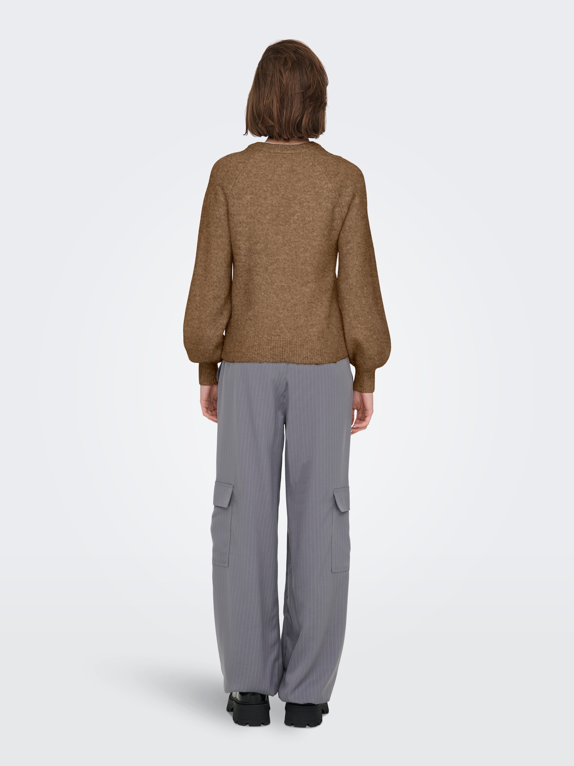 ONLY Strickpullover »ONLLAUREN LIFE LS O-NECK BUTTON KNT«