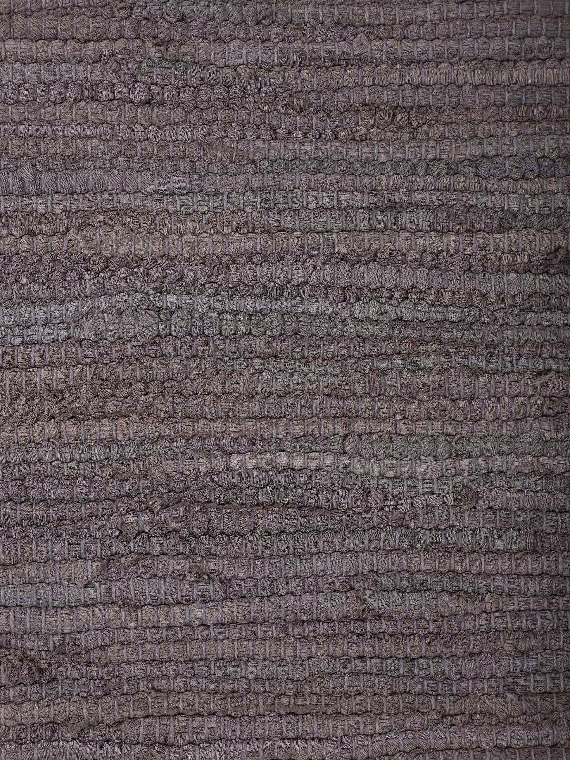 my home Teppich »Handweb Uni, Wendeteppich«, rechteckig, 5 mm Höhe, Fleckerlteppich, reine Baumwolle, handgewebt, Uni, mit Fransen