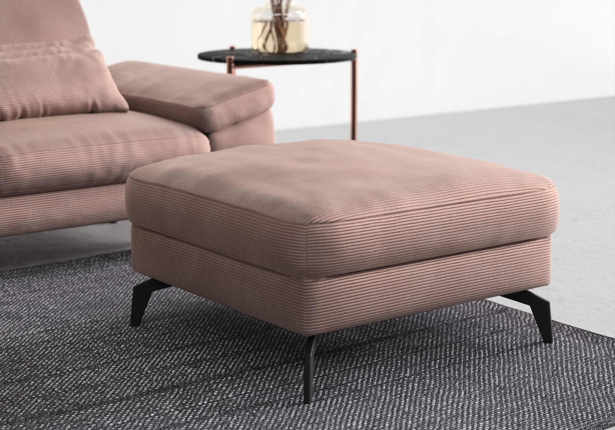 sit&more Polsterhocker »Cabana« mit stylischen Metallfüssen