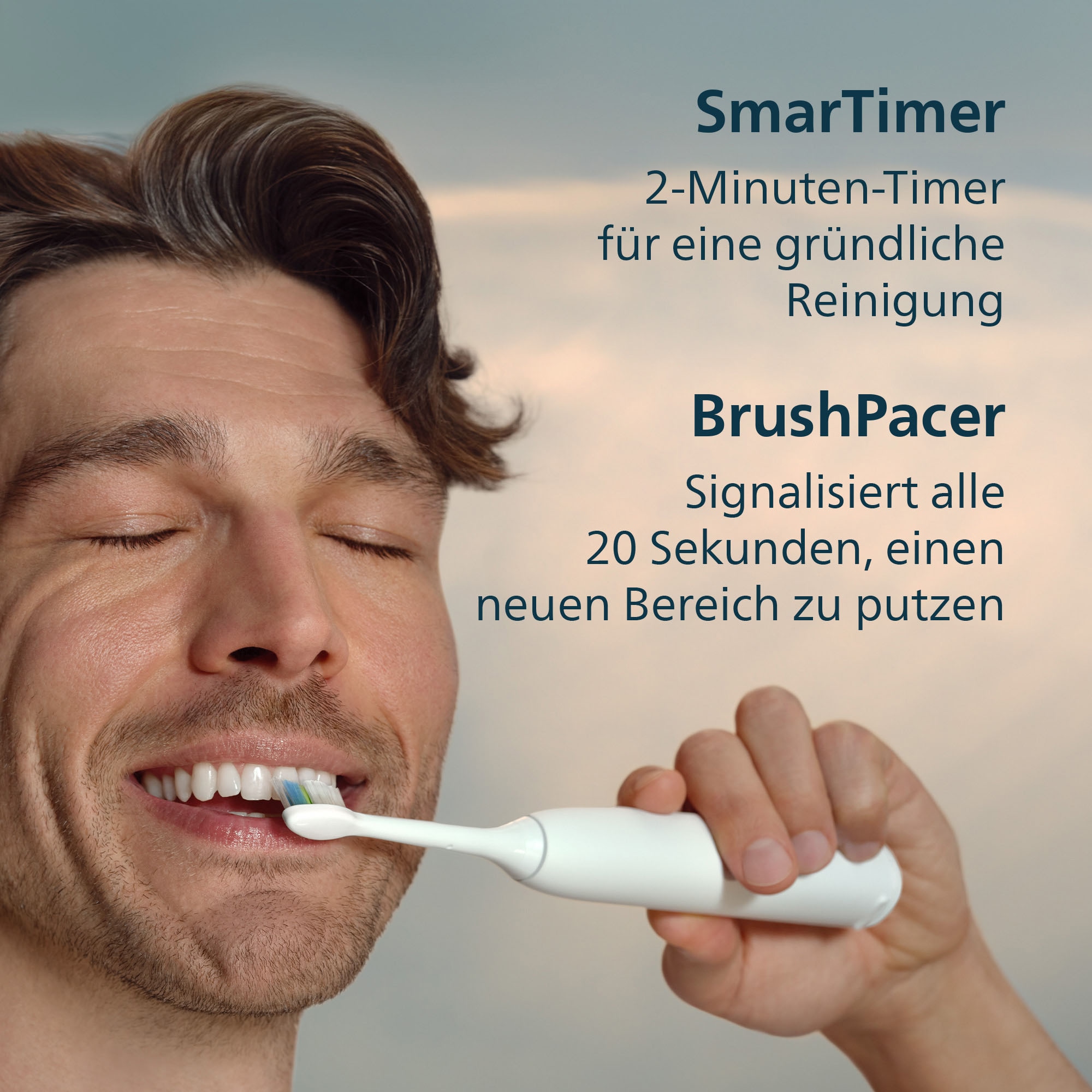 Philips Sonicare Elektrische Zahnbürste »HX7110/01« 1 Stk. Aufsteckbürsten mit Drucksensor, 2 Intensitätsstufen, inkl. Ladegerät