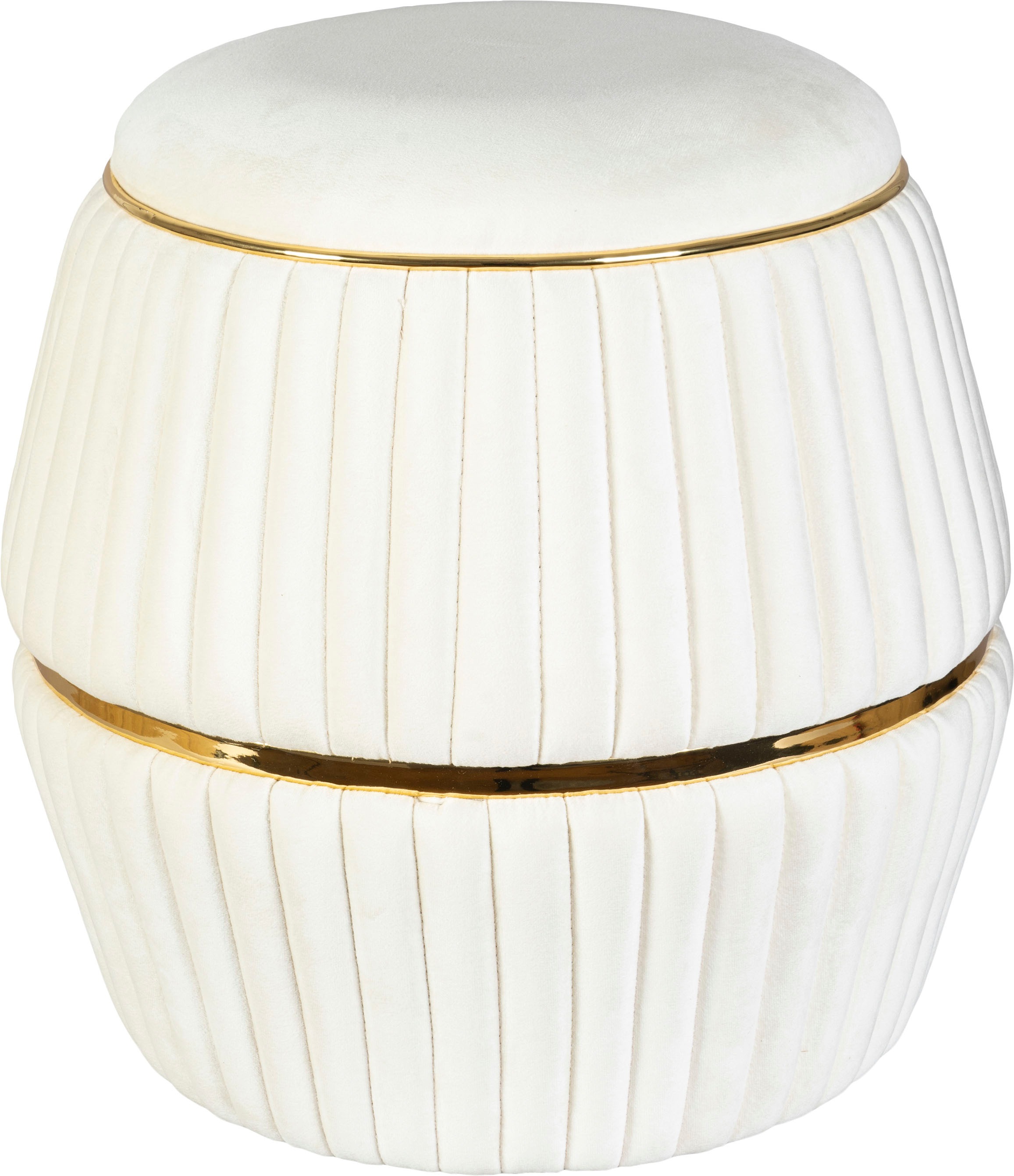 Kayoom Pouf »Hocker Doric, trendiger Look, ästhetische Farbgebung, schöne Steppung« 1 cuis tlg. komfortabel, hochqualitativ, pflegeleicht, in vielen Räumen zuhause