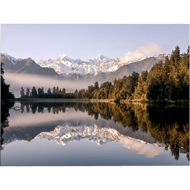 Home affaire Leinwandbild »New Zealand - Neuseeland«,  Natur-Wald-Berge-Landschaft, 120/90 cm jetzt kaufen