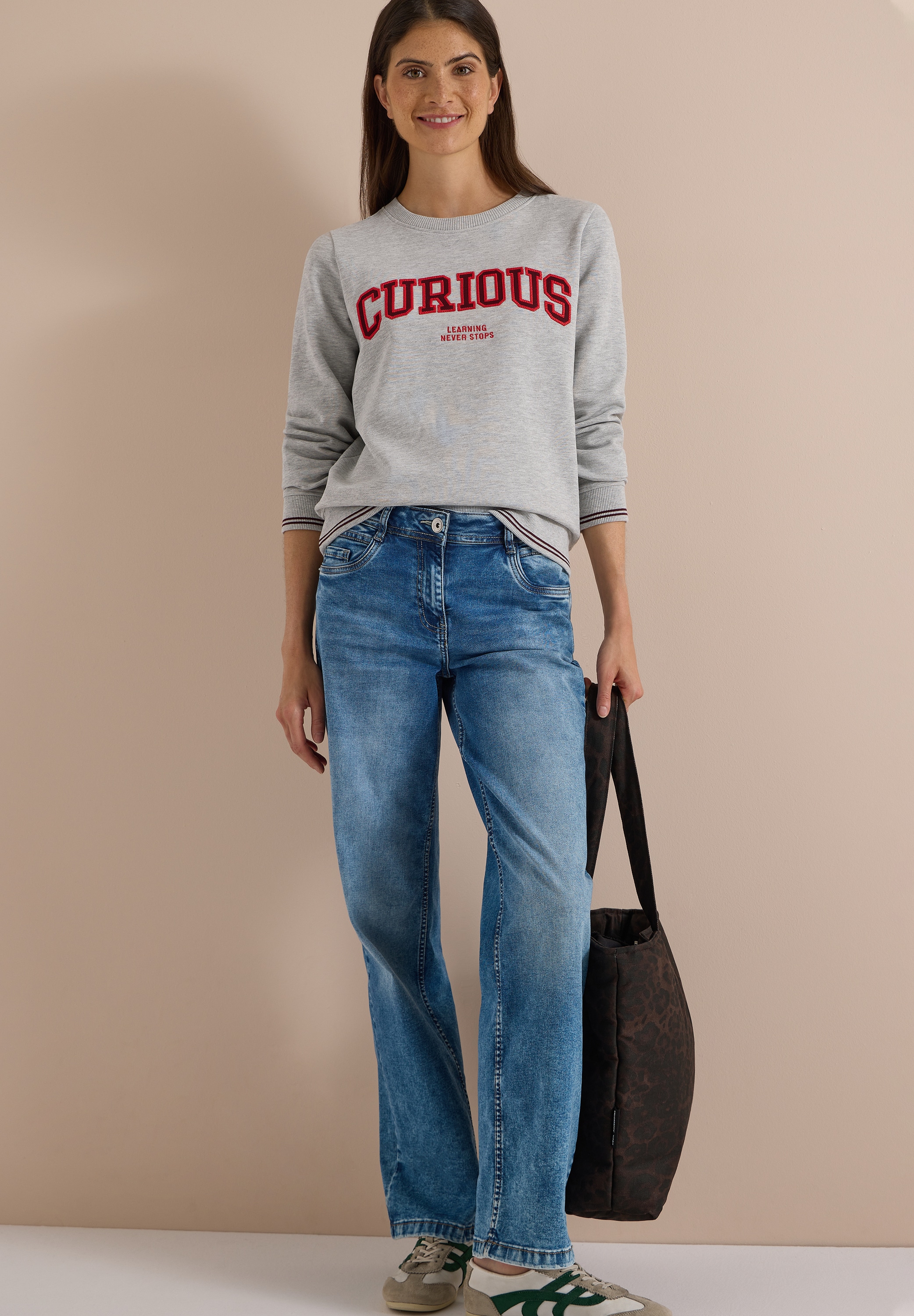 Cecil Sweater , mit Rundhals und Stickerei

