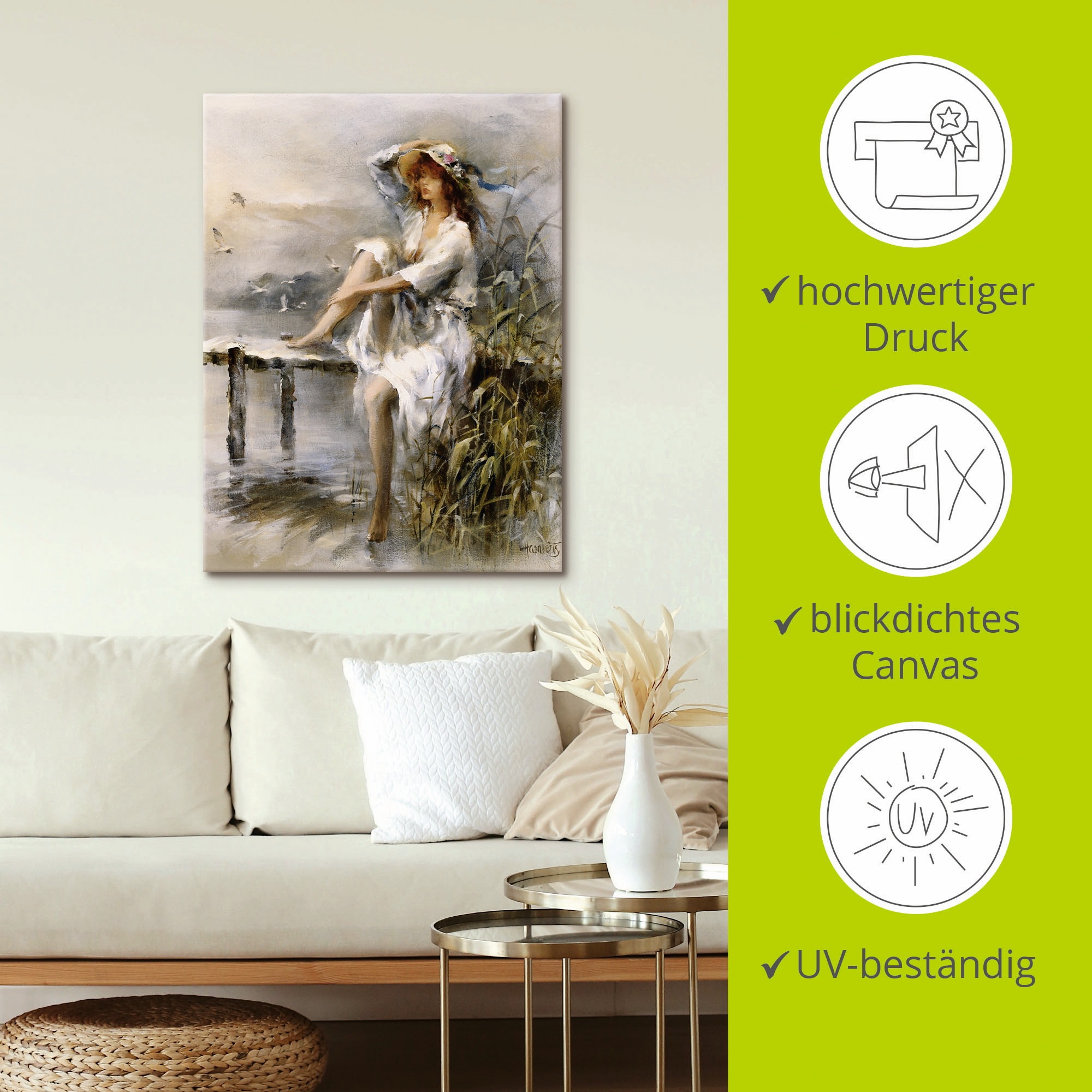 Artland Wandbild »Wasserseite« Frau 1 Stk. tlg. als Leinwandbild, Poster in verschied. Grössen