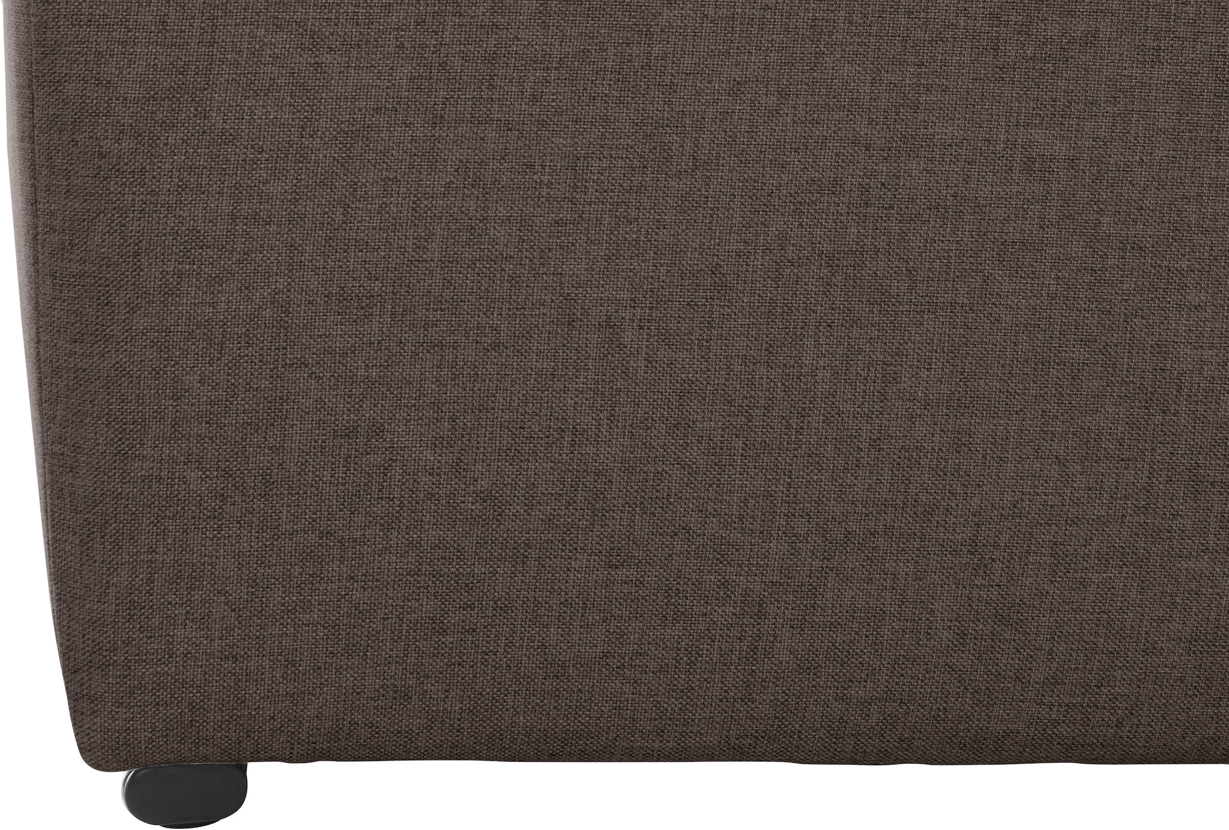 DOMO collection Ecksofa »Lagoa, moderne Sitzheftung, bequem und komfortabel, L-Form« wahlweise mit Bettfunktion, frei im Raum stellbar, grosse Farbvielfalt