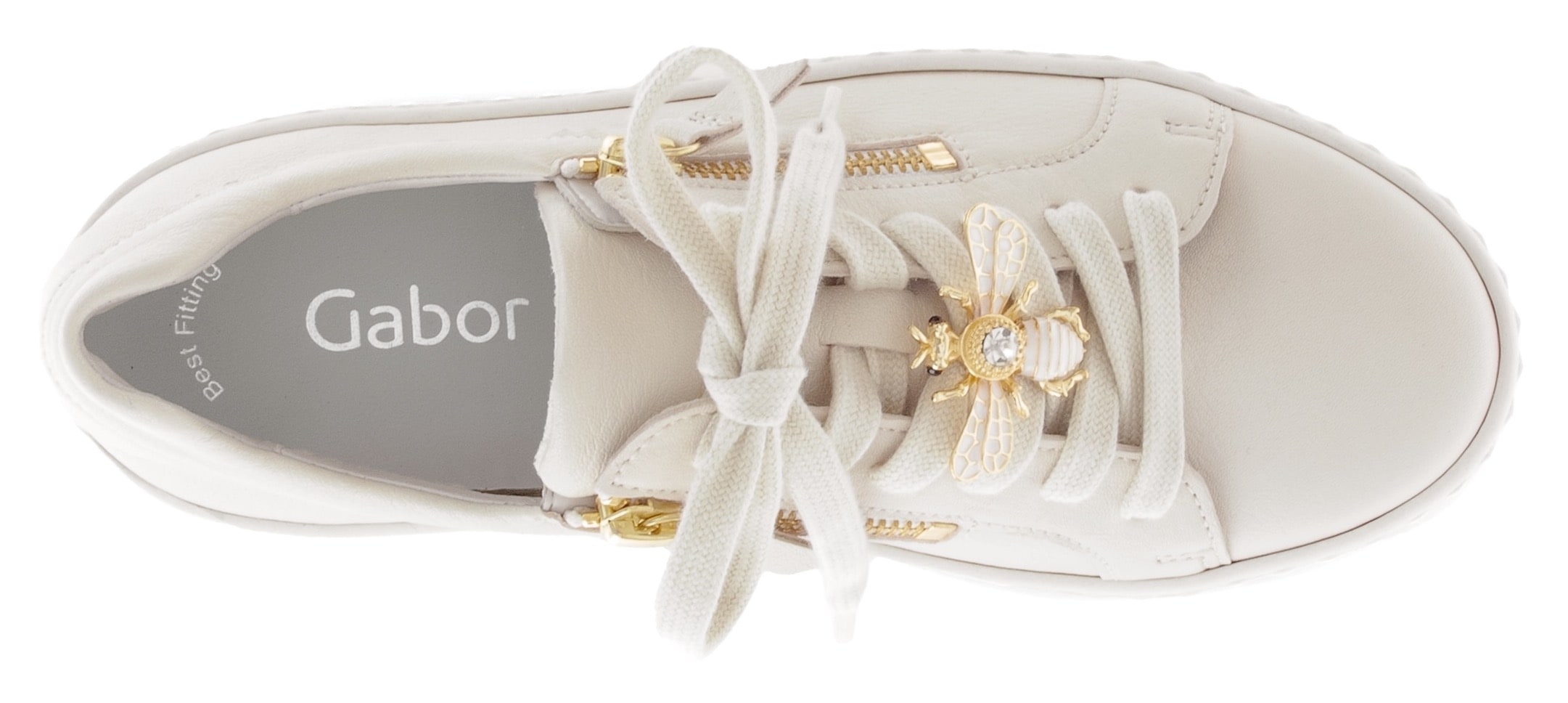 Gabor Plateausneaker  Freizeitschuh, Halbschuh, Schnürschuh mit modischem Schmuckelement