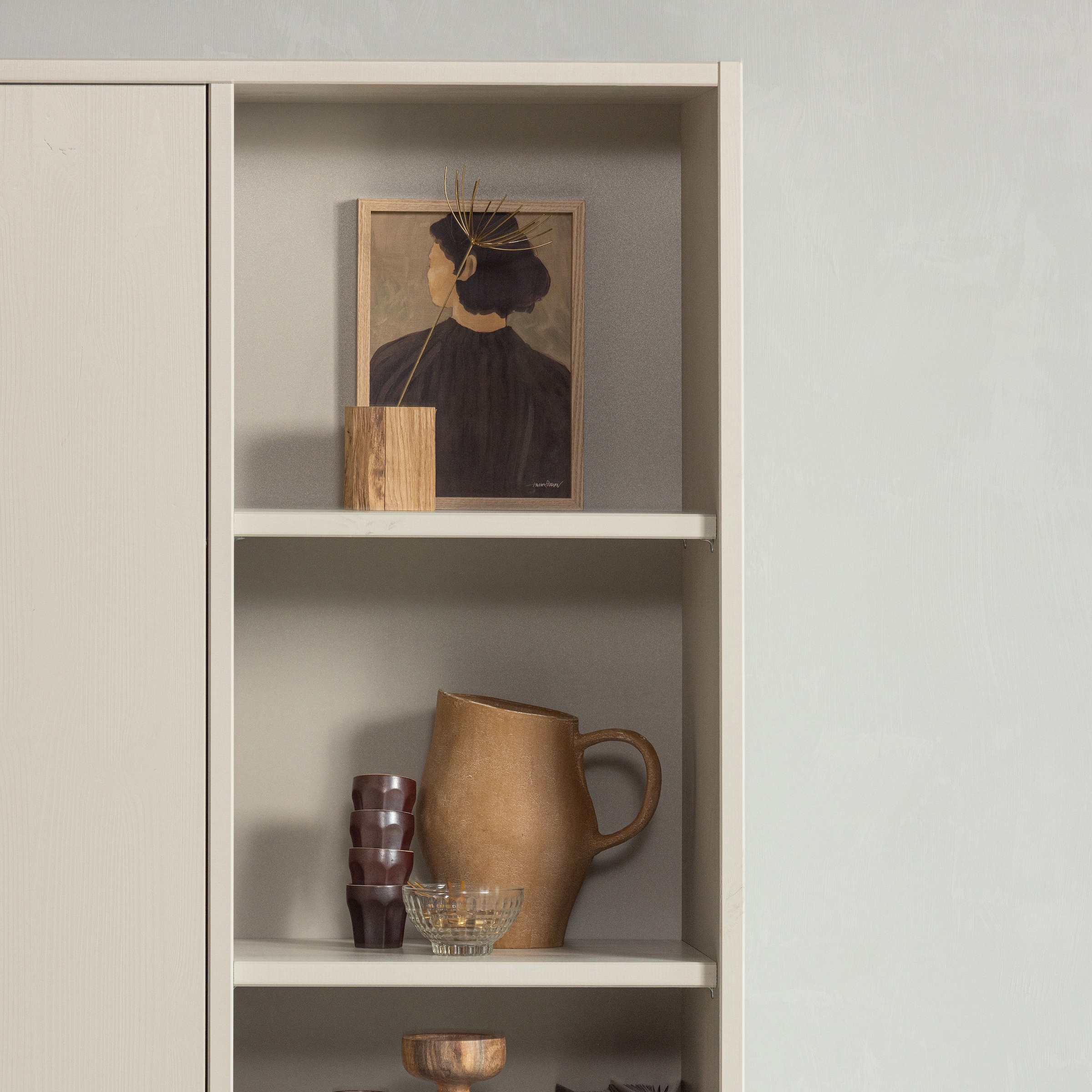 WOOOD Mehrzweckschrank »Merel FSC® Massivkiefer und Druckmechanismus B 100 x T 39,5 x H 200 cm« Tragkraft 10 kg pro Einlegeboden, einfach zu montierbar, Pfleigleicht