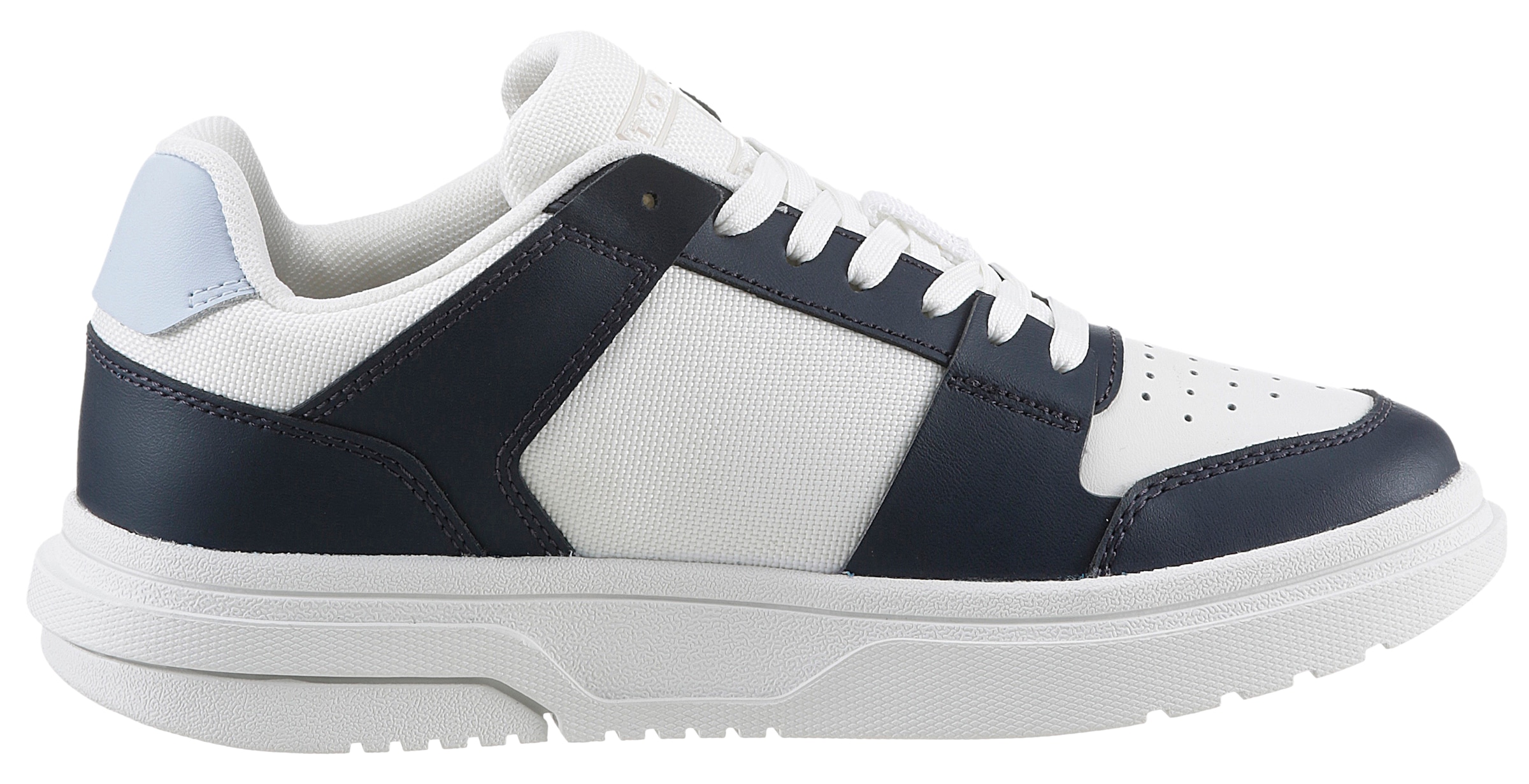 Tommy Jeans Plateausneaker »TJW SKATE SNEAKER MAT MIX«, im lässigen Basket-Look, Freizeitschuh, Halbschuh, Schnürschuh