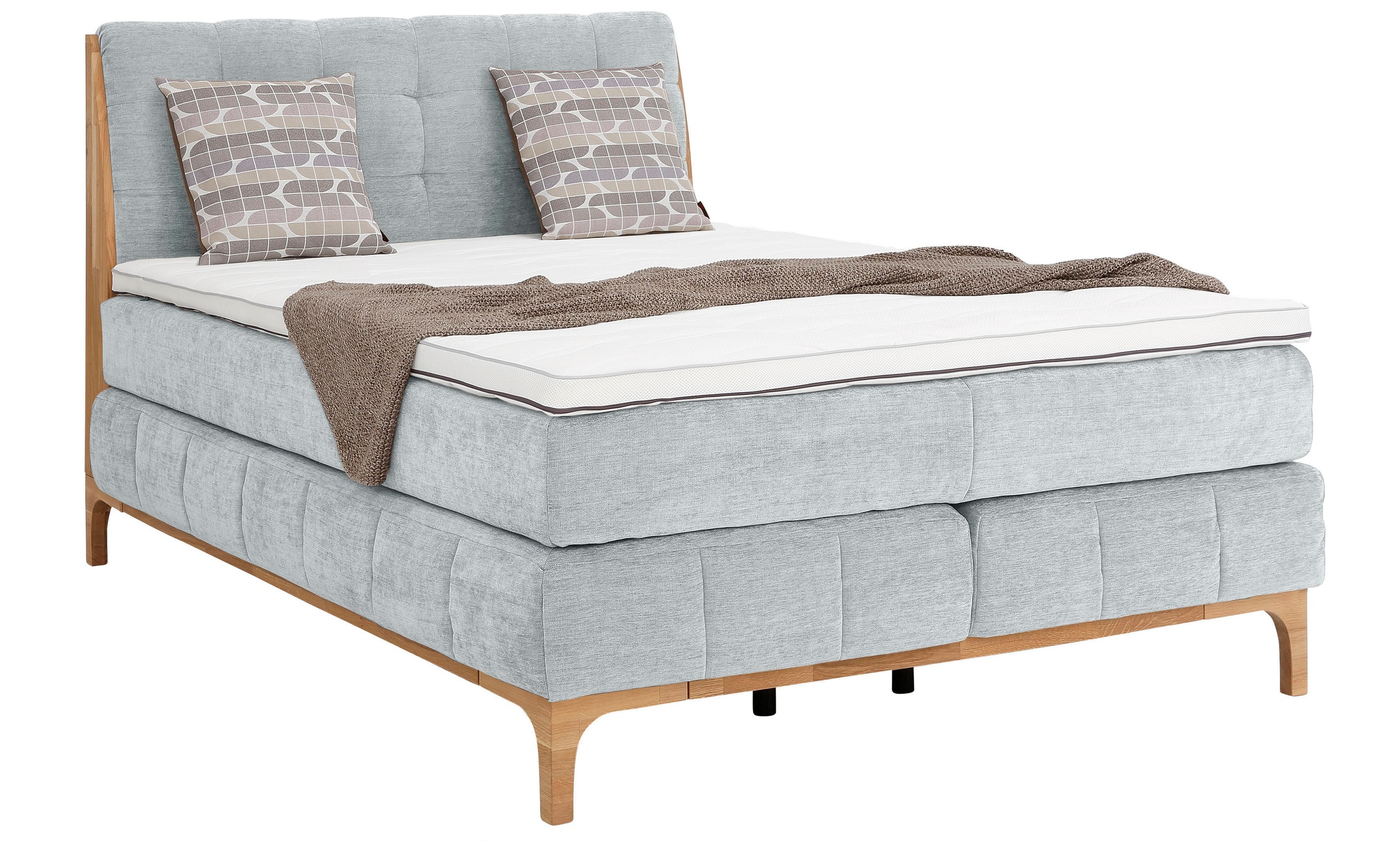 GOODproduct Boxspringbett »Jelle«, (5 St.), zertifizierte, recycelte Bezugsstoffe, verschiedene Ausführungen