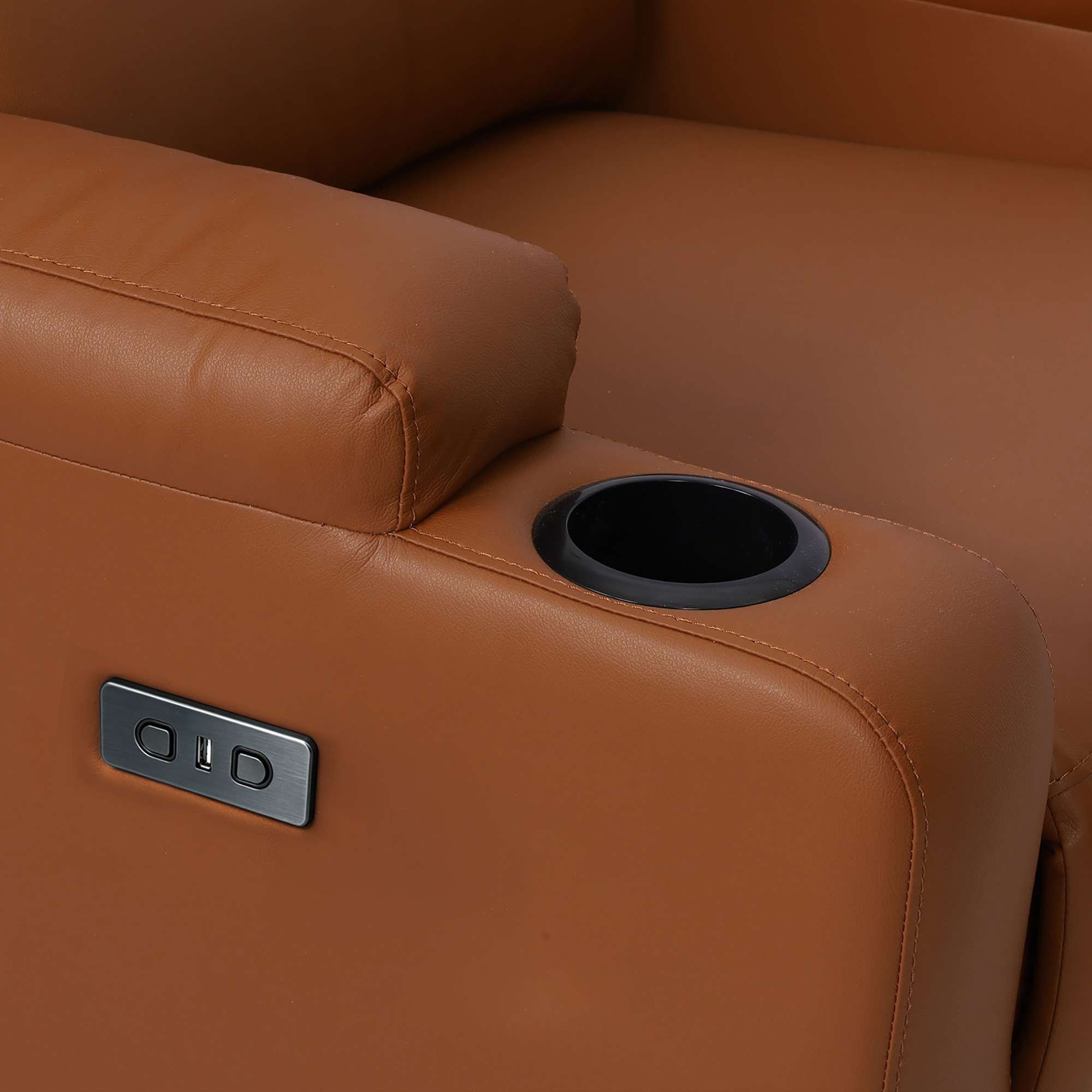 GOODproduct Fauteuil de relaxation »NAPORI Lederoptik, Kinosessel, Multimedia-Sessel« Fauteuil TV avec fonction relaxation manuelle et électrique et porte-boisson