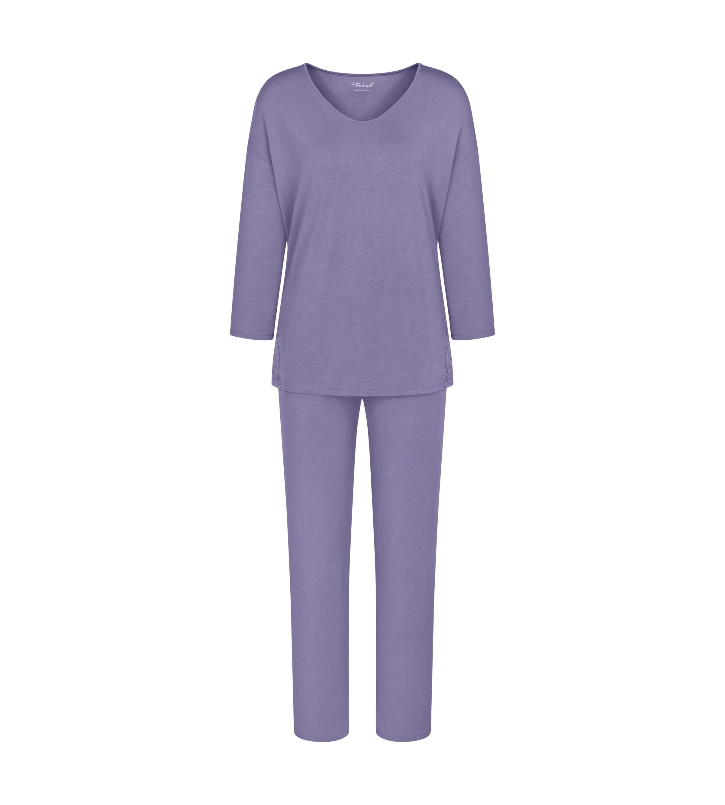 Triumph Pyjama »Timeless Sensuality PK 3/4 Sleeves« atmungsaktiv und weich, Spitze
