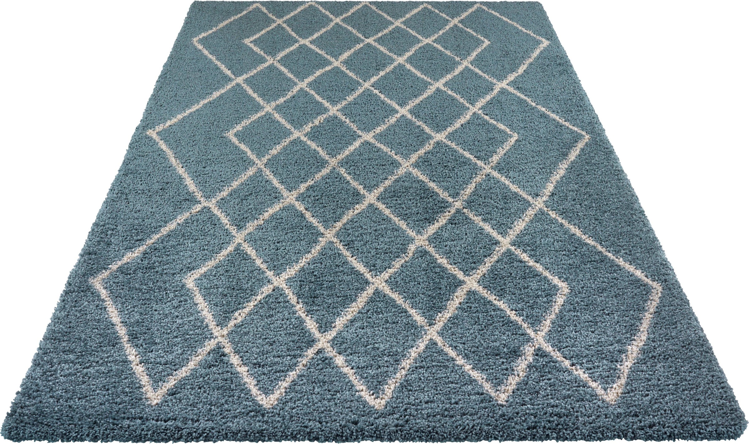 Image of MINT RUGS Teppich »Touch«, rechteckig, 35 mm Höhe, Rauten Design, besonders weich durch Microfaser, Wohnzimmer, Schlafzimmer, Robust, Pflegeleicht bei Ackermann Versand Schweiz