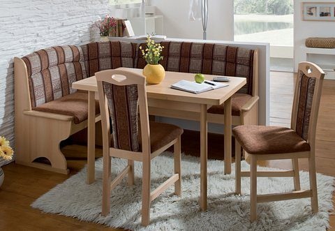 Image of SCHÖSSWENDER Essgruppe »Luzern«, (Set, 4 tlg.), Eckbank ist umstellbar, Eckbank mit Truhe, Tisch mit Auszug links und rechts 30 cm bei Ackermann Versand Schweiz