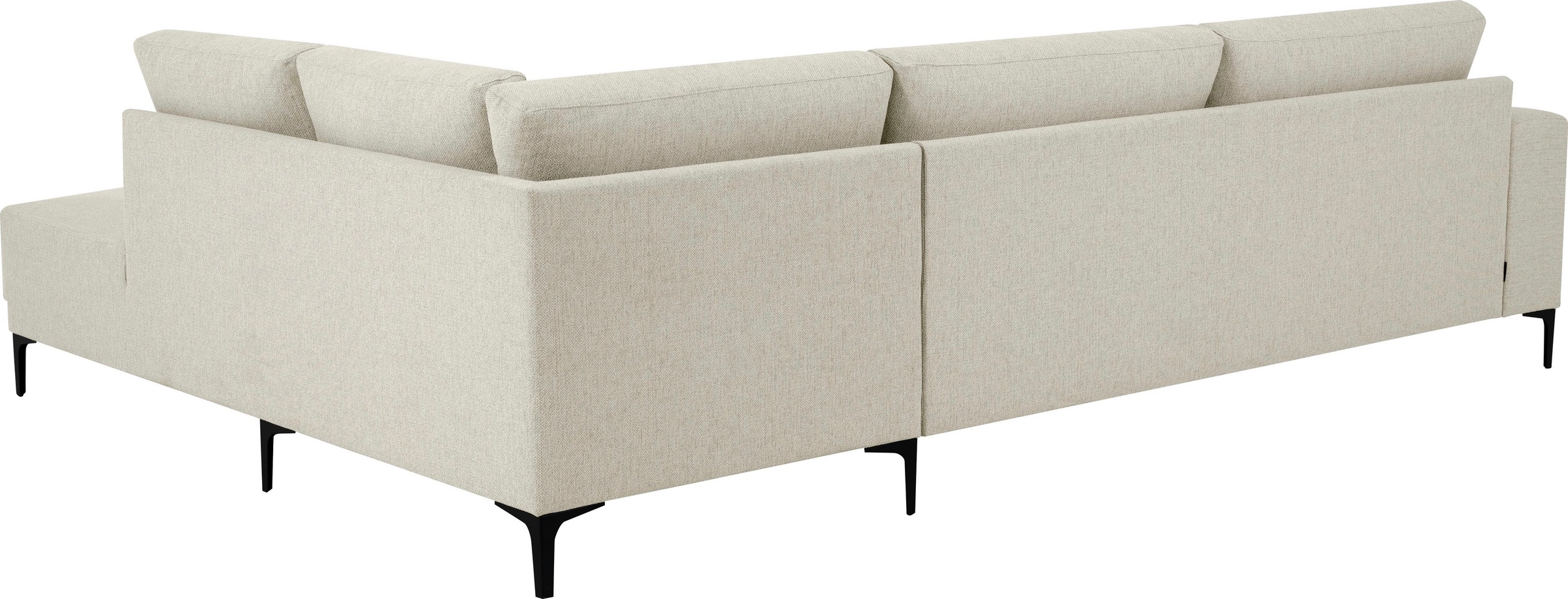 GOODproduct Ecksofa »Xander, L-Form« Breite 289 cm, Webstoff, Soft-Touch Chenille, schwarze Metallfüsse