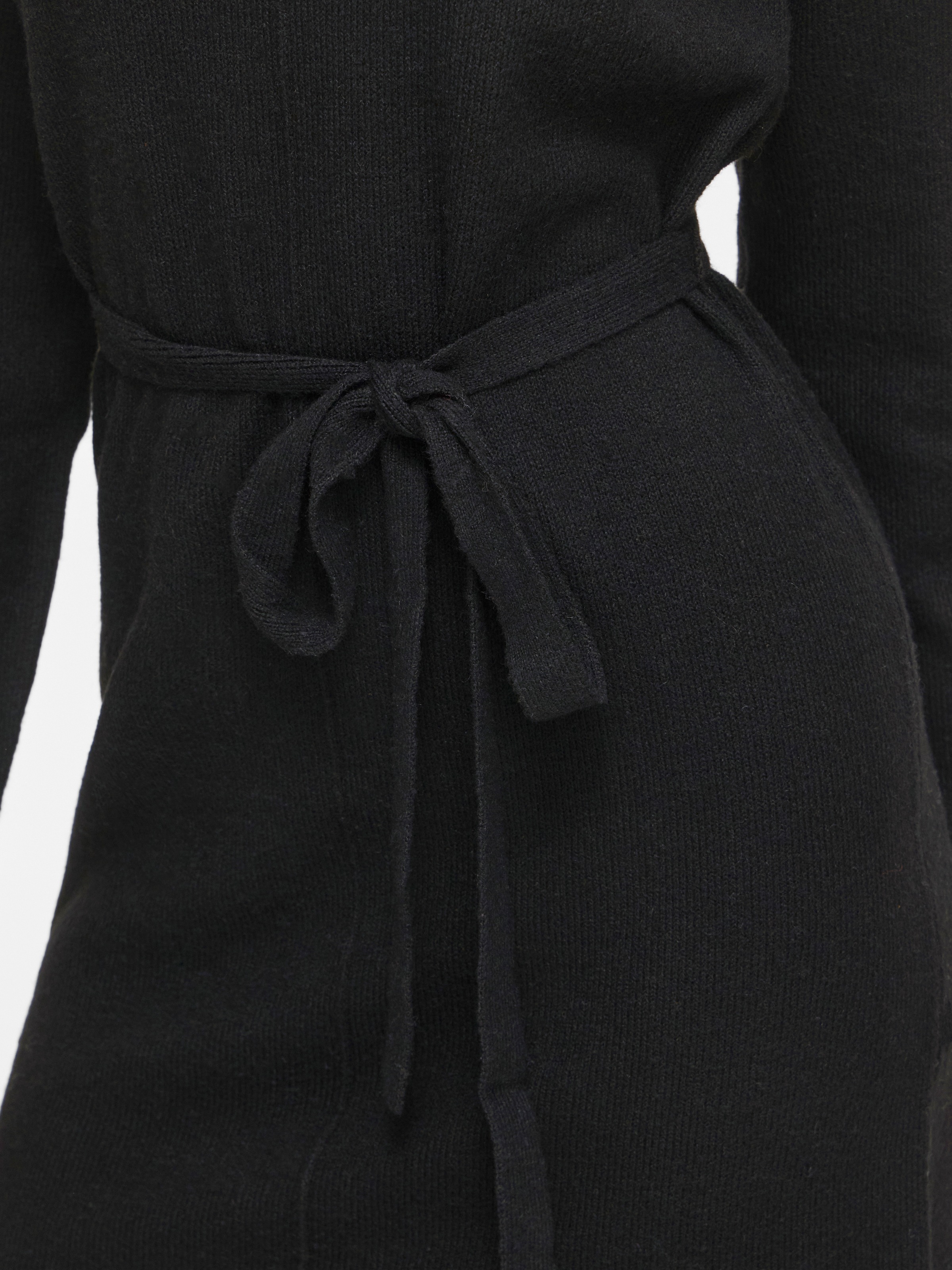 Vila Robe en tricot »VILIGA L/S O-NECK BELTED KNIT DRESS-NOOS« mélange de matériaux, coupe normale