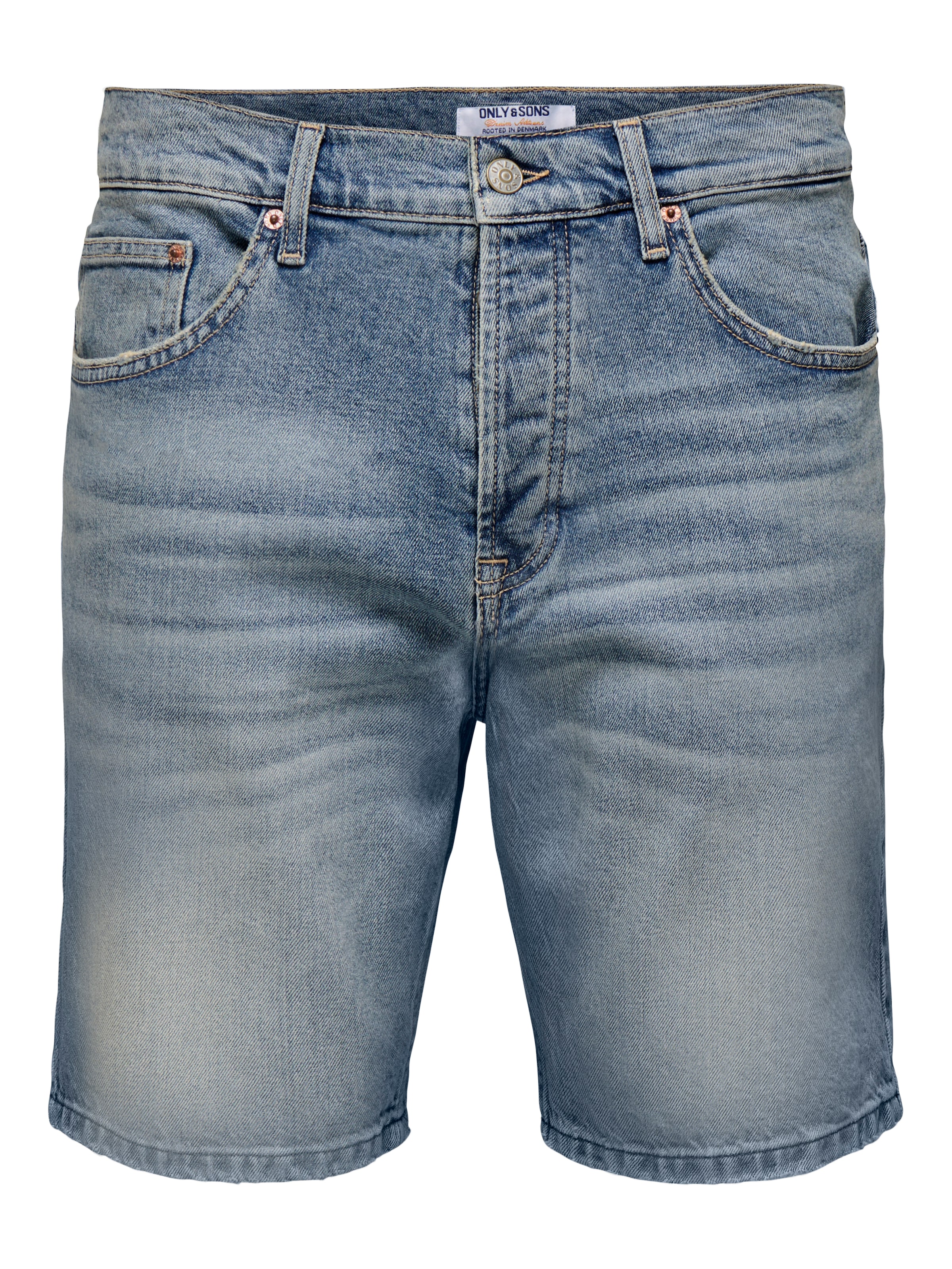 ONLY & SONS Jeansshorts »ONSEDGE PER LBT 6966 DOT DNM SHORTS NOOS« Baumwollmischung, straight fit