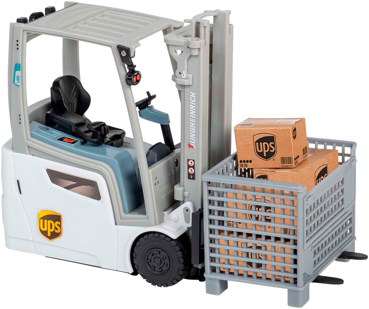 Happy People RC-Gabelstapler »UPS Jungheinrich 1:16 Gabelstapler, 2,4 GHz, 29cm,« mit Fernbedienung