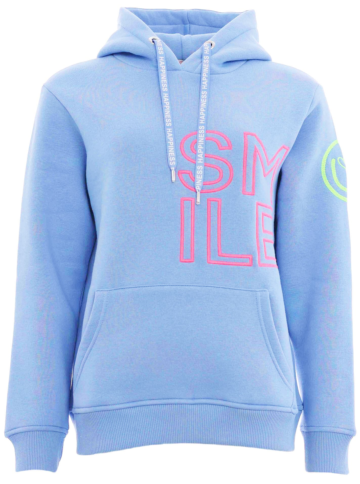 Image of Zwillingsherz Hoodie ""Alissa 2.0"", mit SMILE Stickerei vorne und hinten