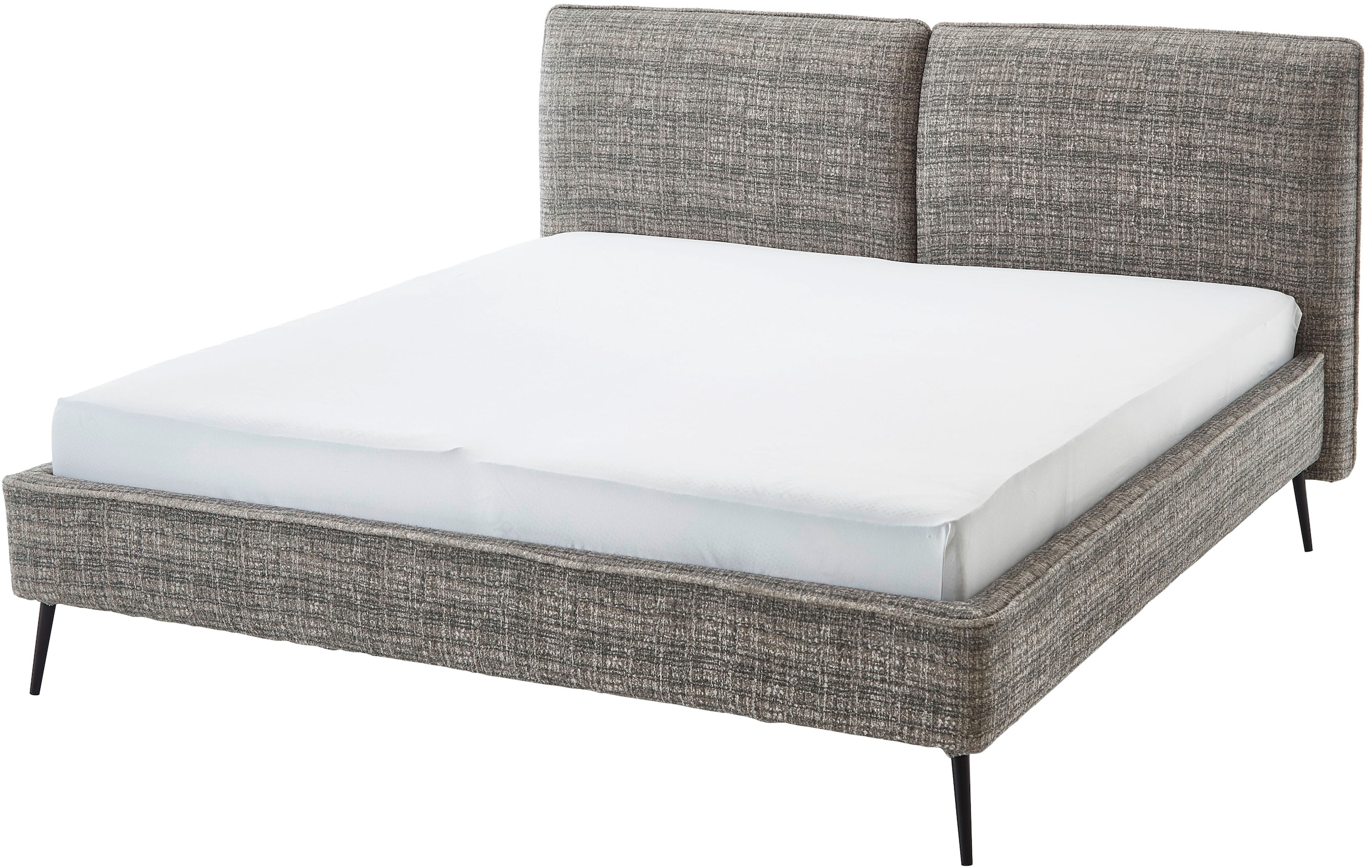 meise.möbel Polsterbett »Infinity erhältlich in verschiedenen Farben und Breiten« mit schwarzen Metallfüssen
