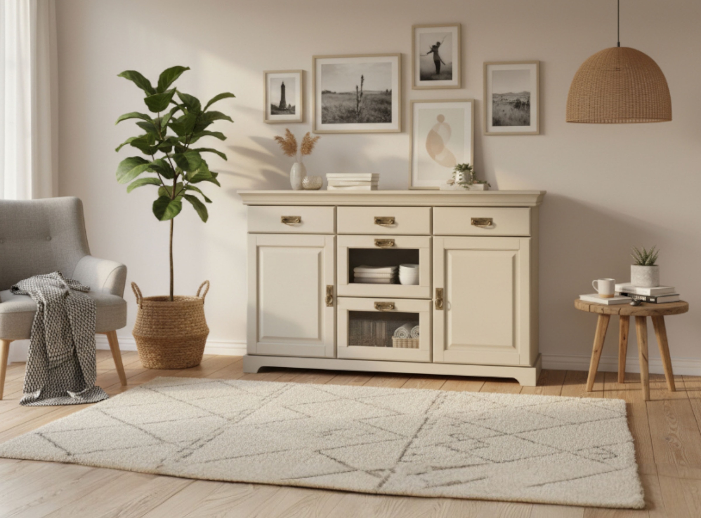 Image of GOODproduct Sideboard "Rügen" Kommode aus massiver Kiefer, FSC, Breite 145 oder 180 cm