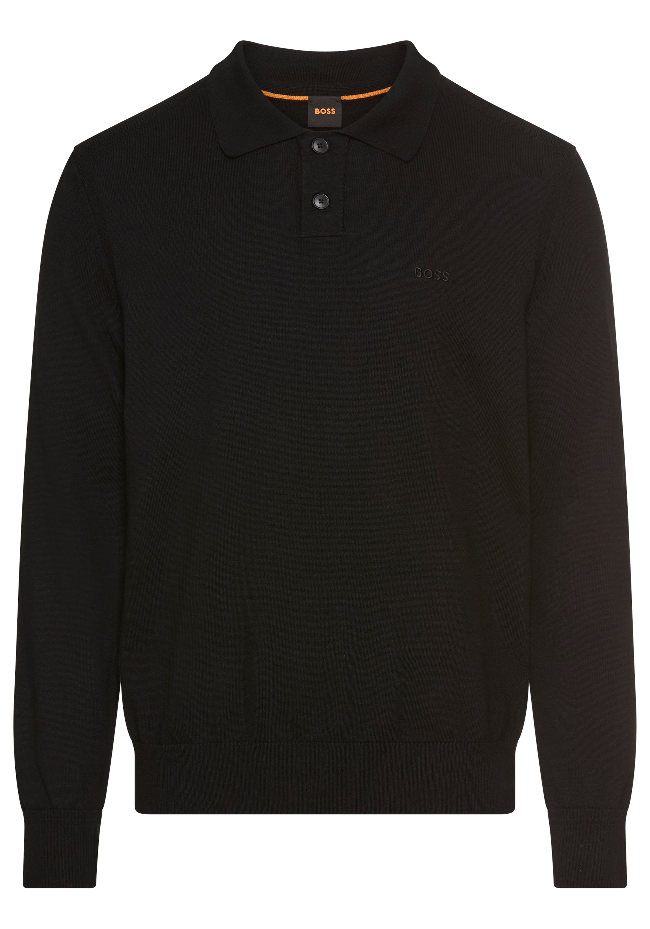BOSS ORANGE Pull à col polo »Asac« mit Logo-Stickerei