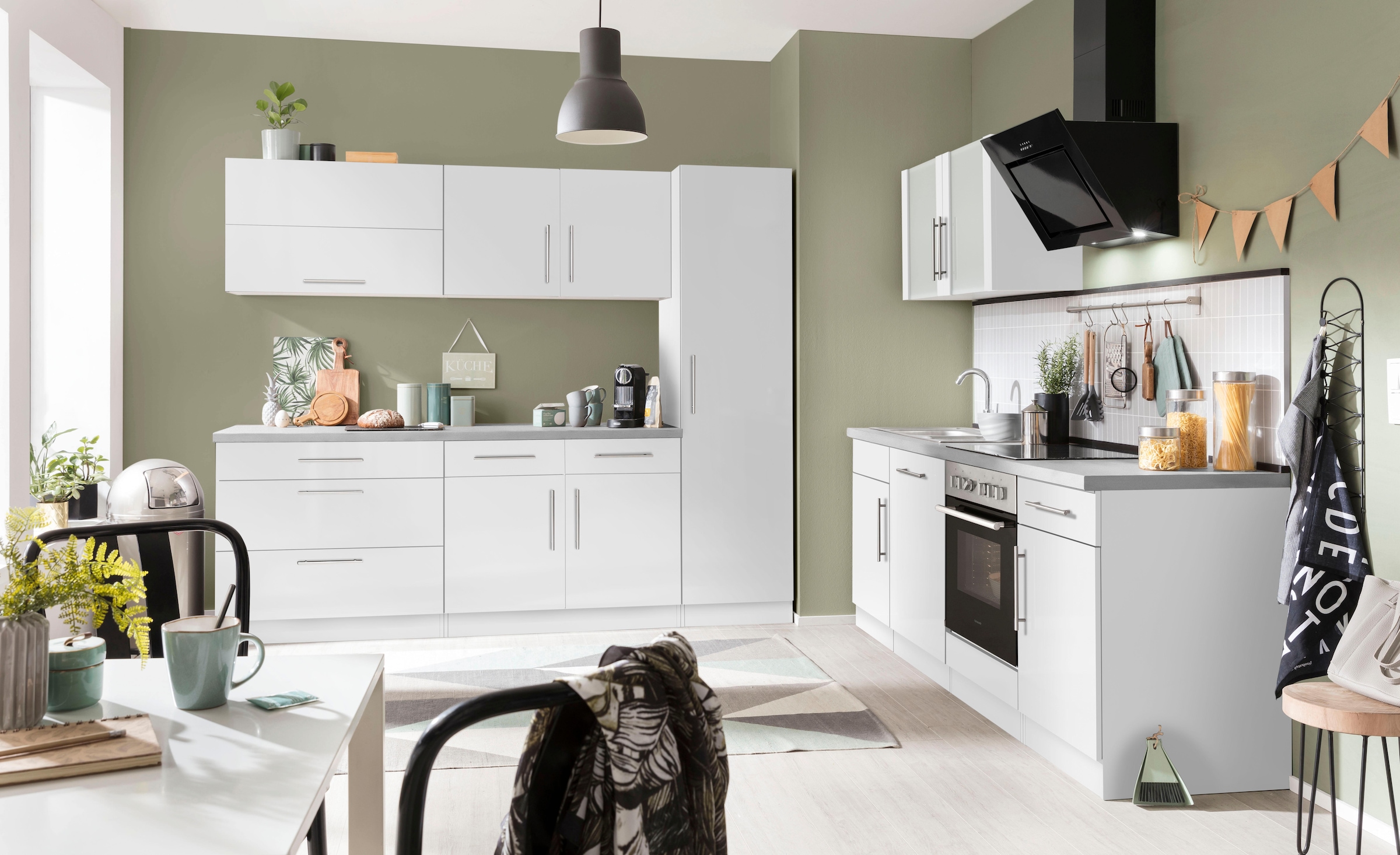 wiho Küchen Unterschrank »Cali«, 90 cm breit, mit 2 grossen Auszügen ohne Arbeitsplatte