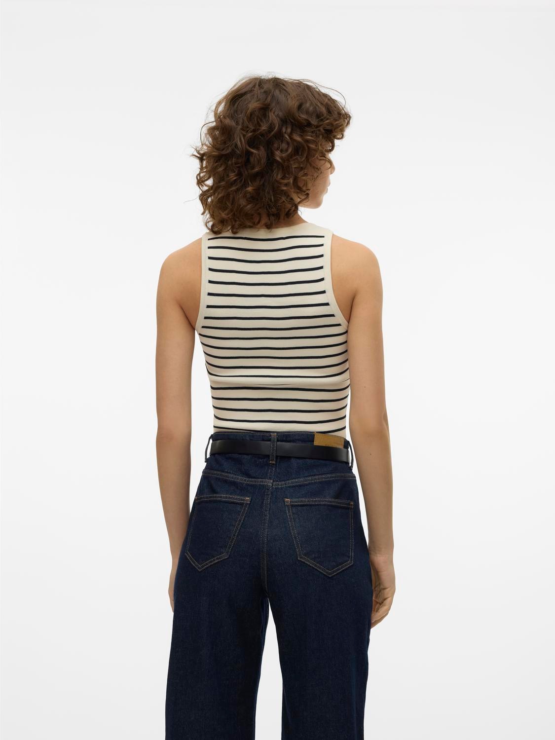Vero Moda Strickpullover »VMGINNY SL O-NECK CROP TOP NOOS«