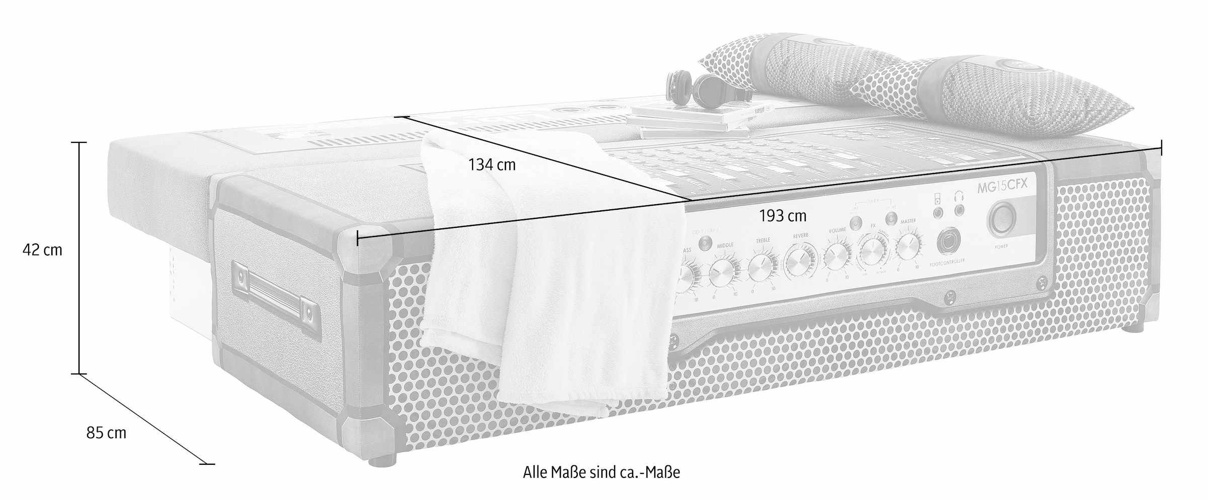 exxpo - sofa fashion Schlafsofa »Extravagantes Sofa für Individualisten mit Bettfunktion und Bettkasten« in aussergewöhnlichen Bezugsvarianten, Solitärmöbel