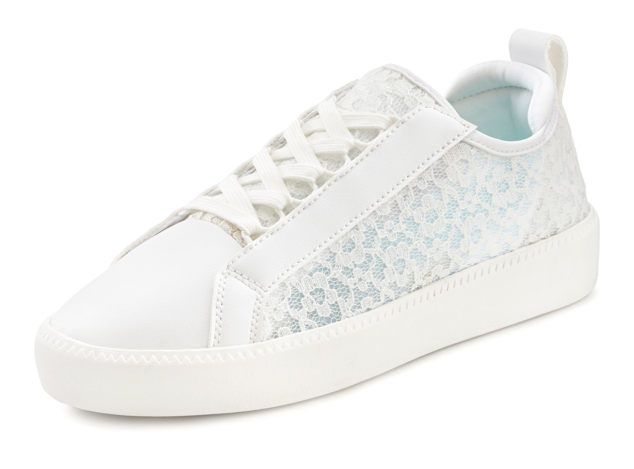 LASCANA Sneaker, ultraleicht mit modischem Spitzeneinsatz VEGAN kaufen