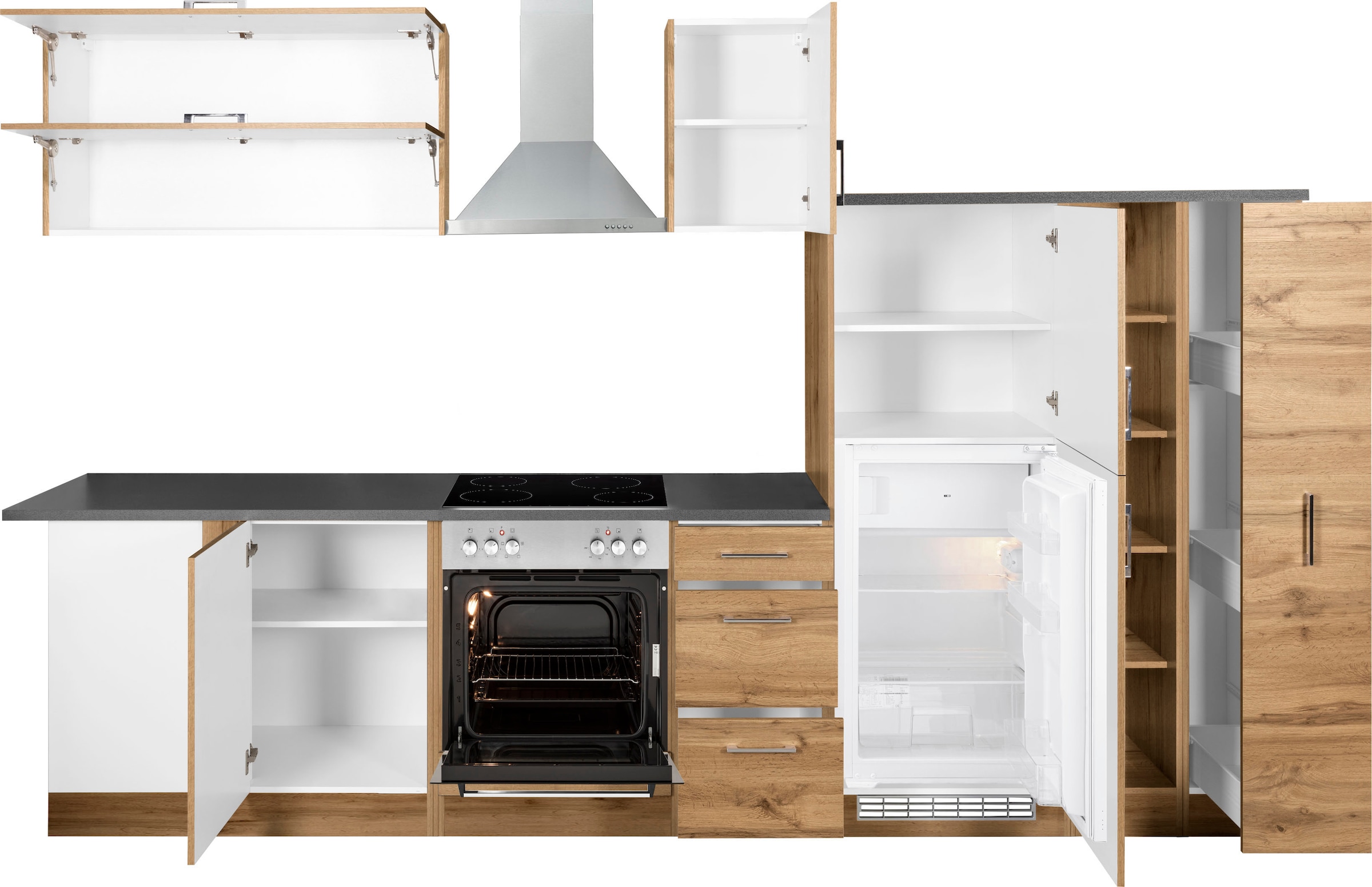 KOCHSTATION Cuisine d'angle »KS-Colmar« sans appareils électriques, largeur d’installation 210/330 cm