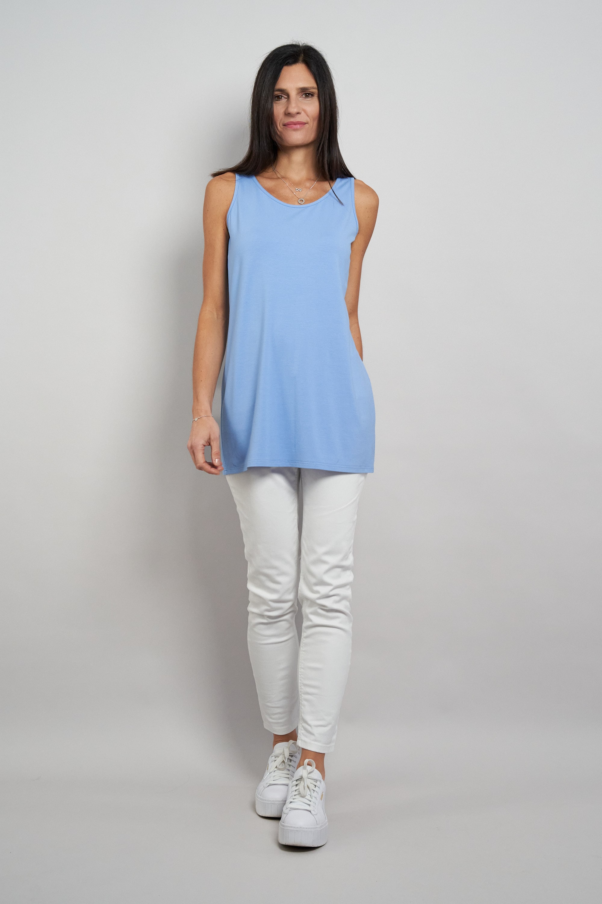 Seidel Moden Top long top d'été en viscose et stretch - FABRIQUÉ EN ALLEMAGNE,
