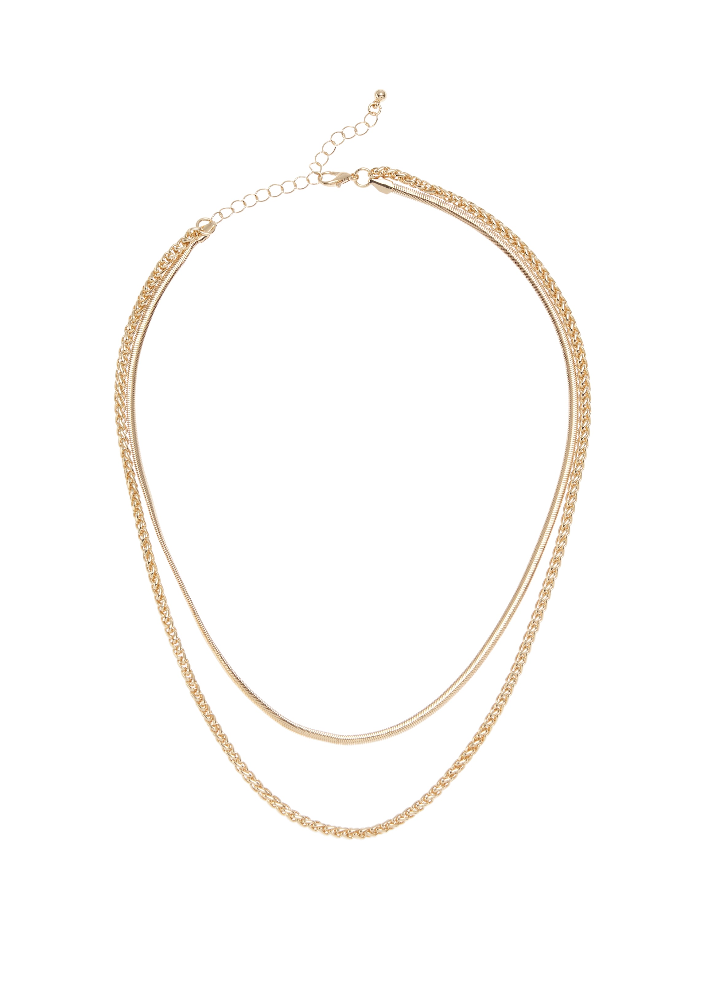 Image of LASCANA Collier 2-reihige Halskette, Schlangenkette