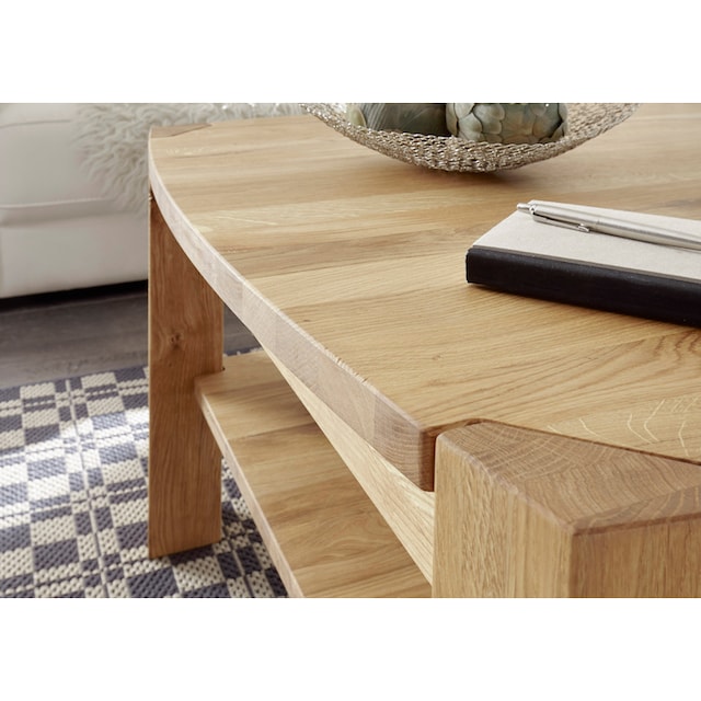 MCA furniture Couchtisch, Couchtisch Massivholz mit Ablage jetzt kaufen