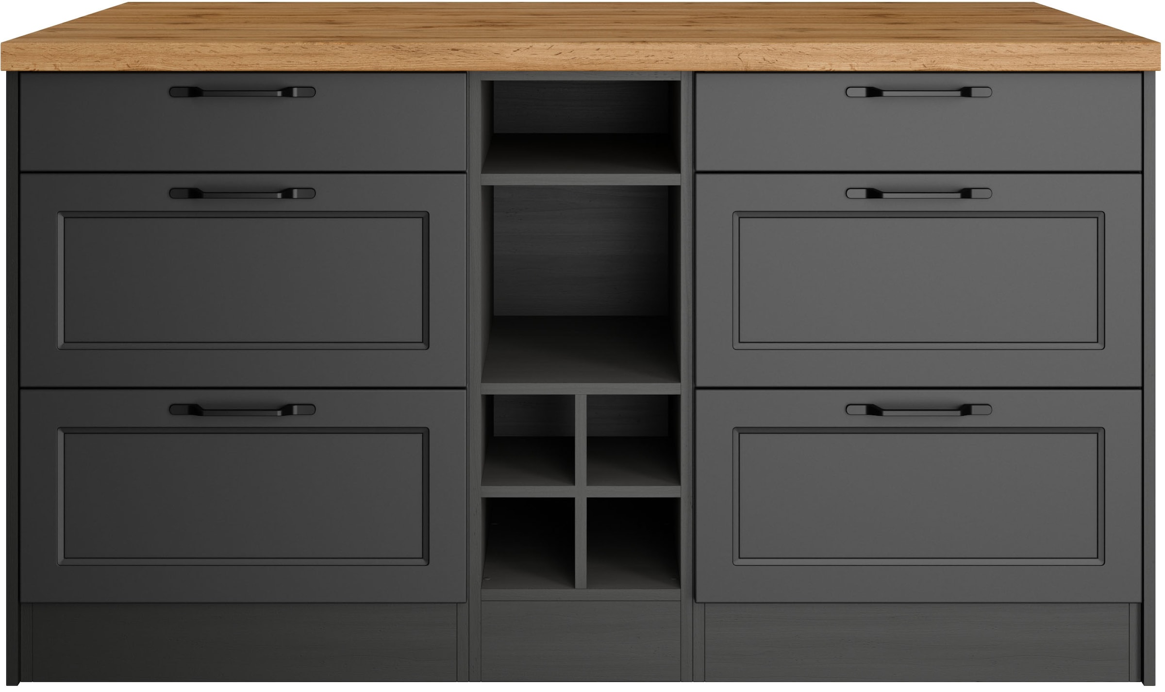 KOCHSTATION Kücheninsel »KS-Lana, Breite 153 cm« MDF-Fronten, Arbeitsplatte 38mm stark