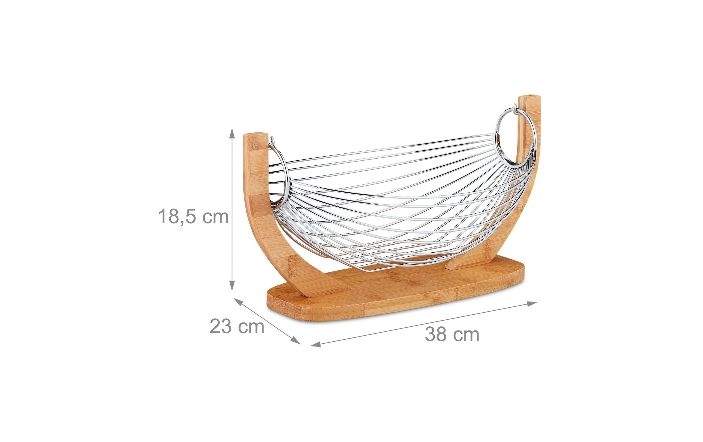 relaxdays Obstschale »Früchtekorb«, 1 tlg., aus Edelstahl