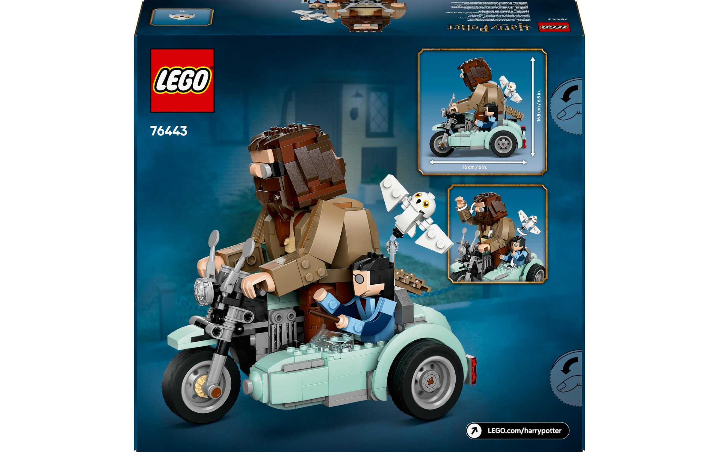 LEGO® Spielbausteine »Harry Potter Hagrids und Harrys Motorradtour 76443«, (617 St.)