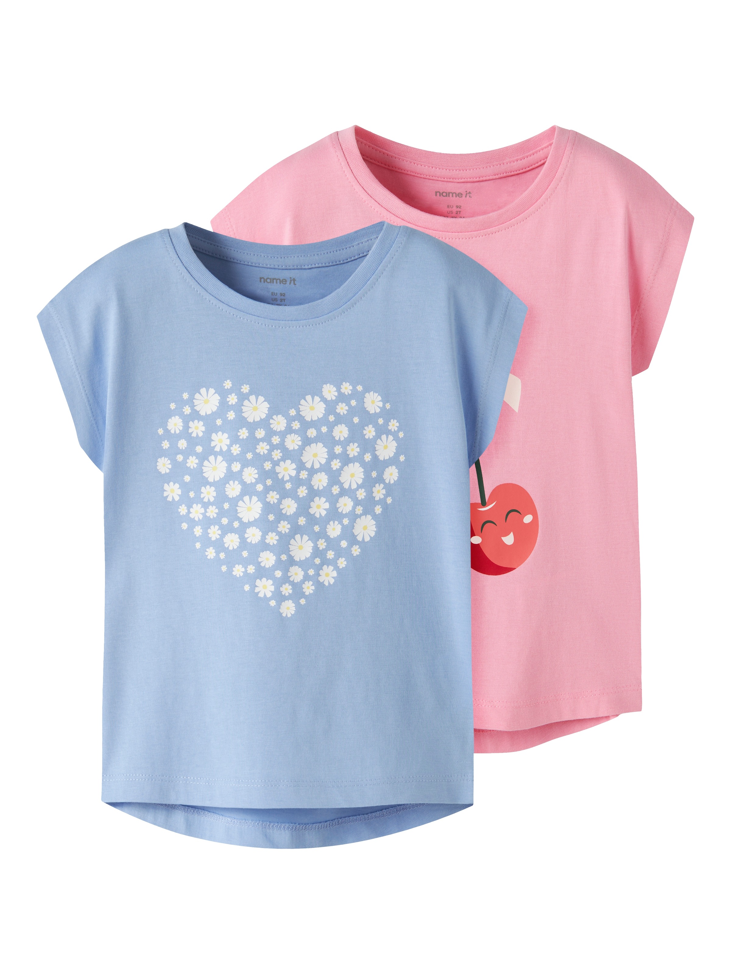 Image of Name It T-Shirt "NMFVIGEA 2P CAPSL TOP" Packung, 2 Baumwolle, regular fit