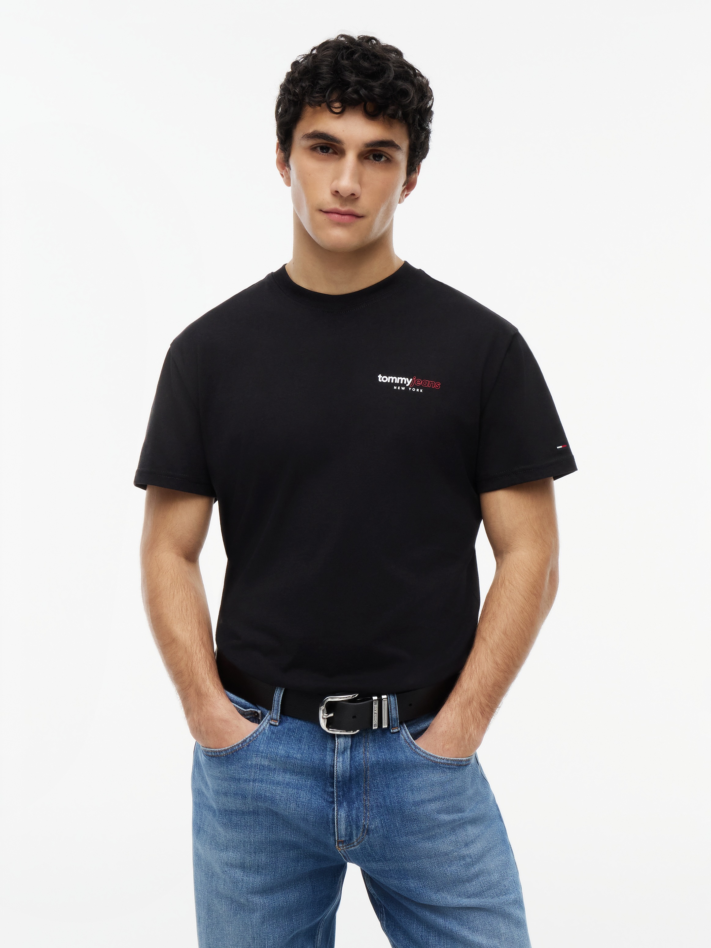 Image of Tommy Jeans T-Shirt "TJM REGULAR DNA GRAPHIC SHORT SLEEVE EXT" Regular fit mit Backprint, Rundhals