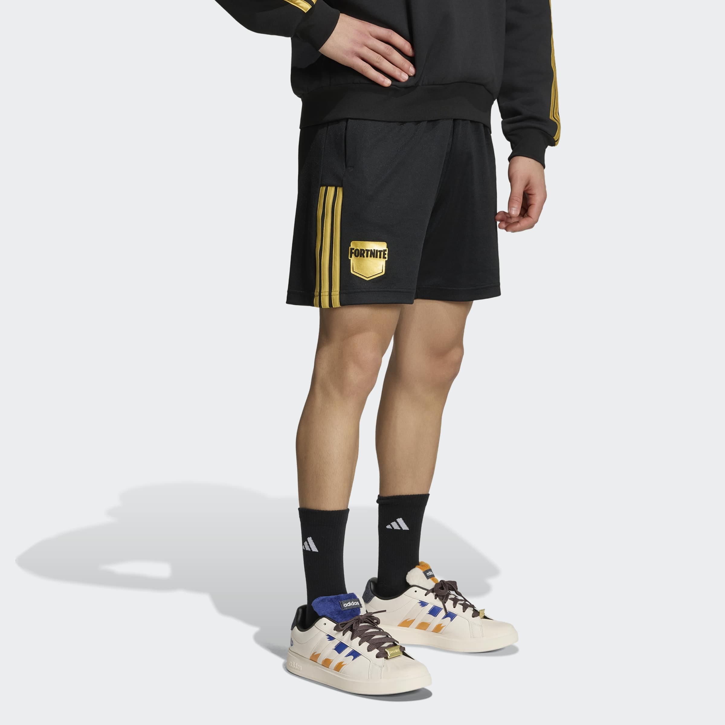 Image of adidas Sportswear Shorts "ADIDAS X FORTNITE TIRO" mit Kordelverschluss, sportlicher Stil, für Erwachsene, normale Weite