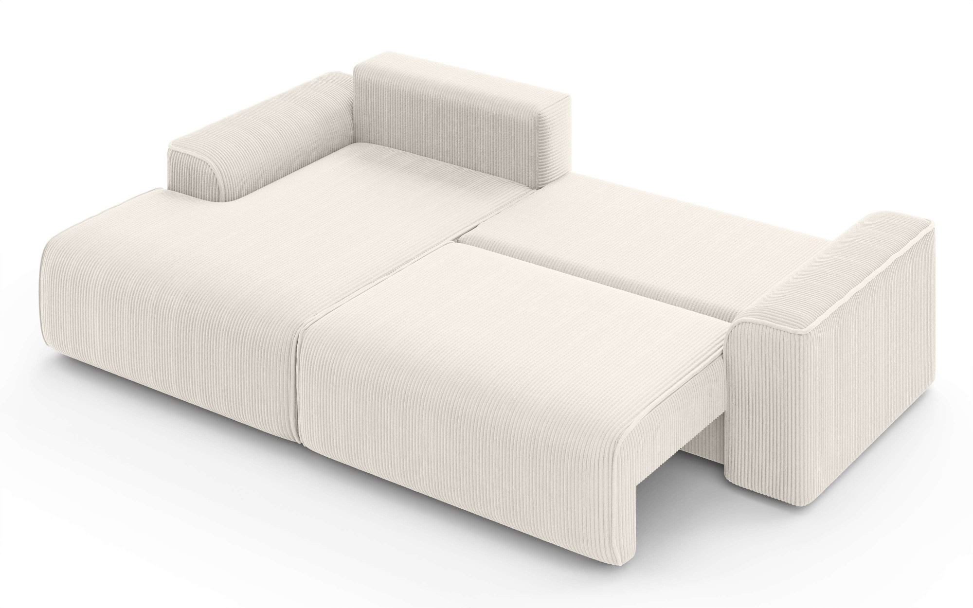 Home affaire Ecksofa »Santenay mit Bettfunktion und Bettkasten, Masse: B/T/H 266/164/90 cm«, L-Form mit Wellenfederung, Schlaffläche: 140x213 cm, auch in Cord