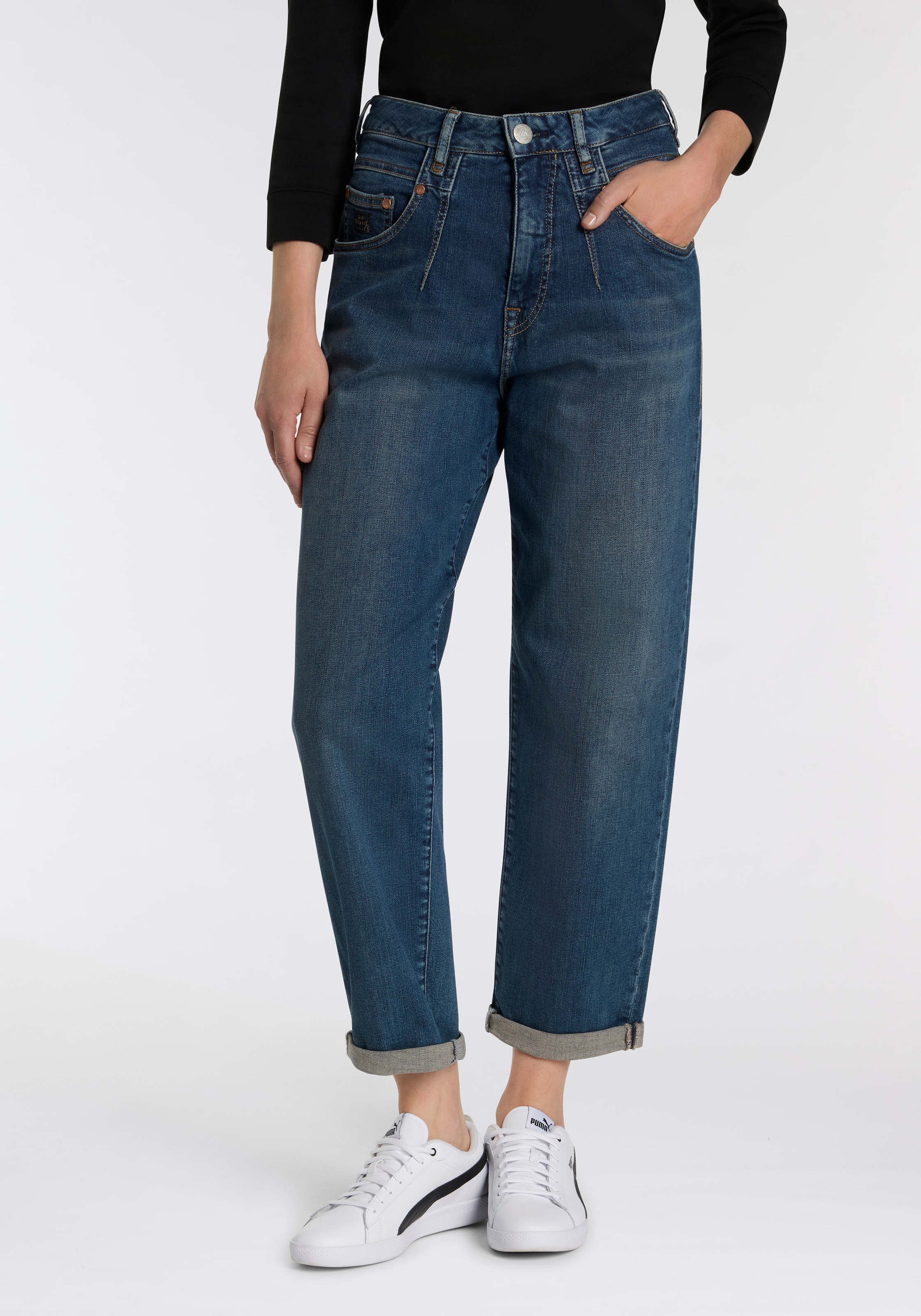 Image of Herrlicher High-waist-Jeans "Brooke Denim" mit lockerer Passform