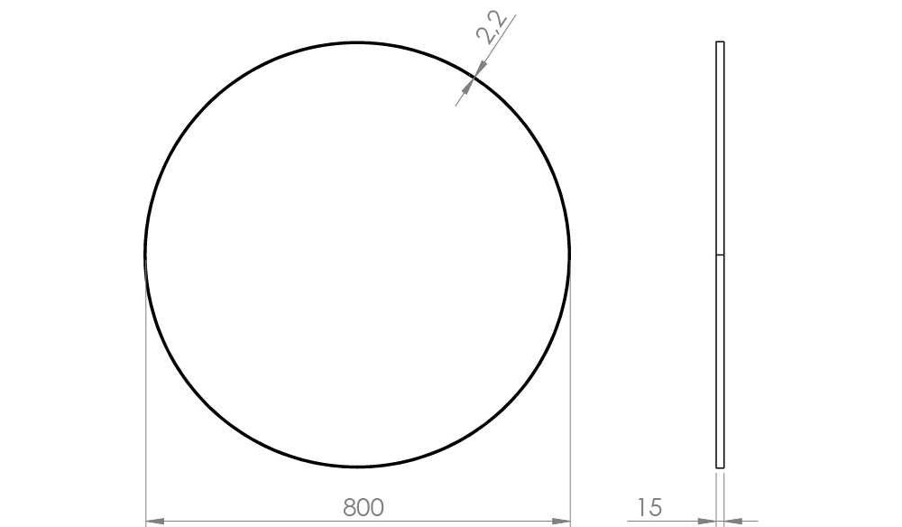 Loevschall Miroir mural »Refine Wandspiegel rund – stilvoller Designspiegel mit edlem Rahmen,« in mehreren Grössen & Farben für Bad, Schlafzimmer & Flur