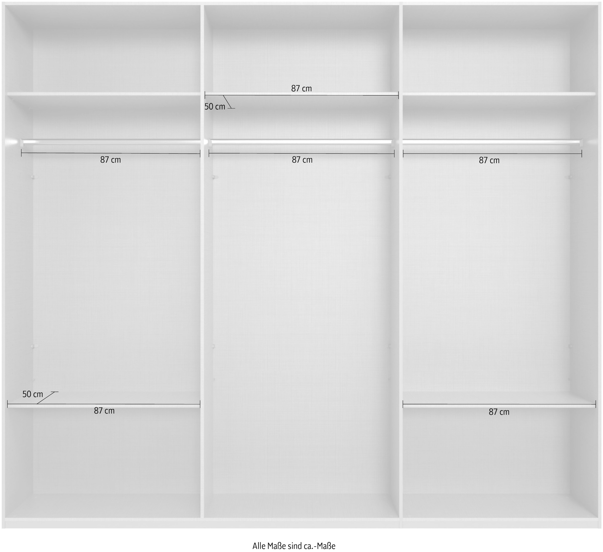Wimex Kleiderschrank »Mugano,in 8 Breiten,3 Höhen,2 Tiefen, viele Farben, Made in Germany«, (in Basic oder Premium Ausstattung mit 2 weiteren Einlegeböden), mit langen oder kurzen Griffen aus Metall, mit oder ohne Spiegel
