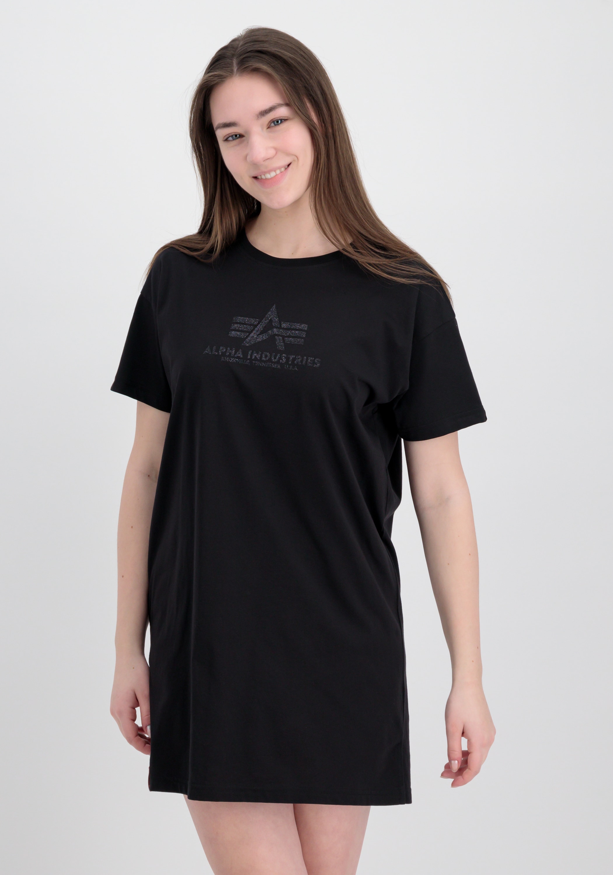 Image of Alpha Industries T-Shirt "Basic Long T-Shirt Glitter W"