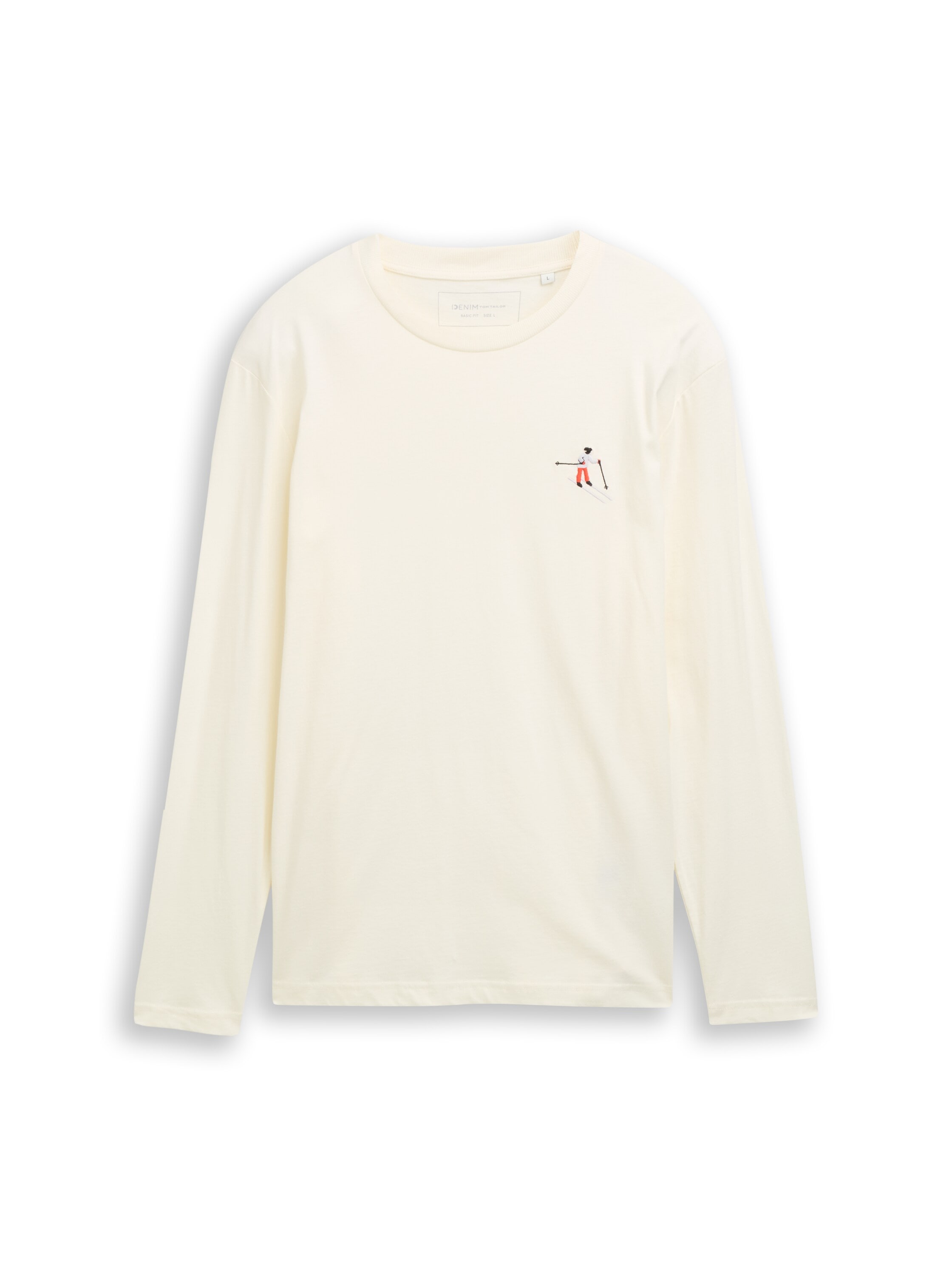TOM TAILOR Denim T-shirt à manches longues Avec broderie logo sur la poitrine
